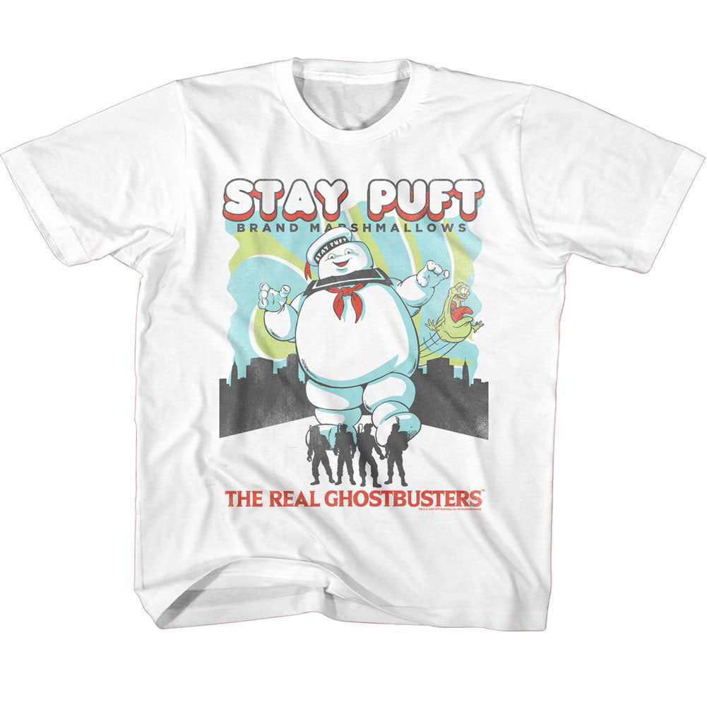 Ghostbusters Rgb Stay Puft And Busters Youth T-shirt Front