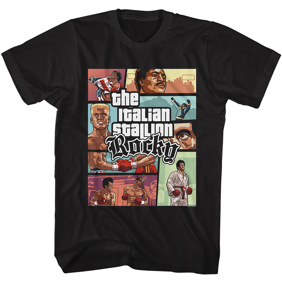 Rocky Scene Panels T-shirt Front