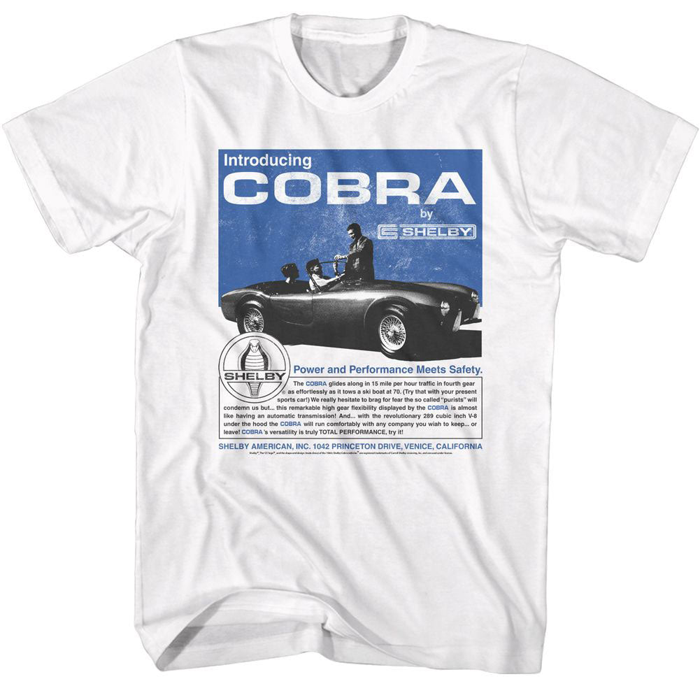 Carroll Shelby 60s Cobra Ad T-shirt Front