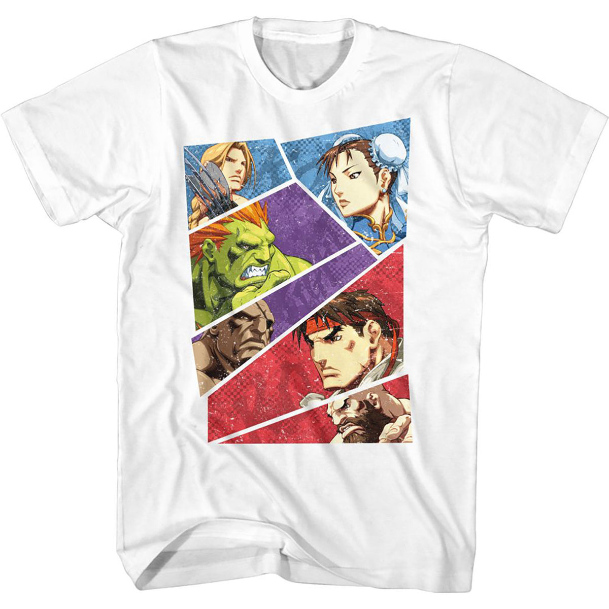 Street Fighter Sliced Comic Showdown T-shirt Front