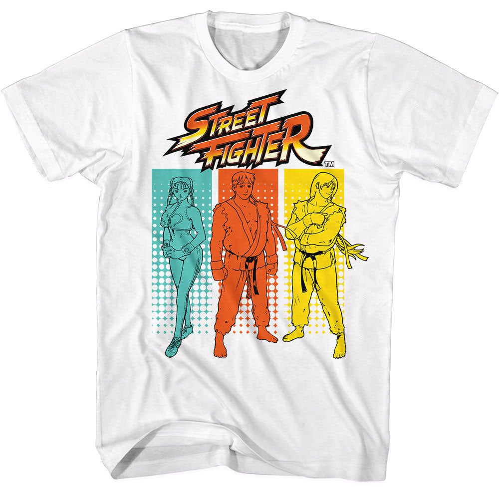 Street Fighter Halftone Rectangles T-shirt Front