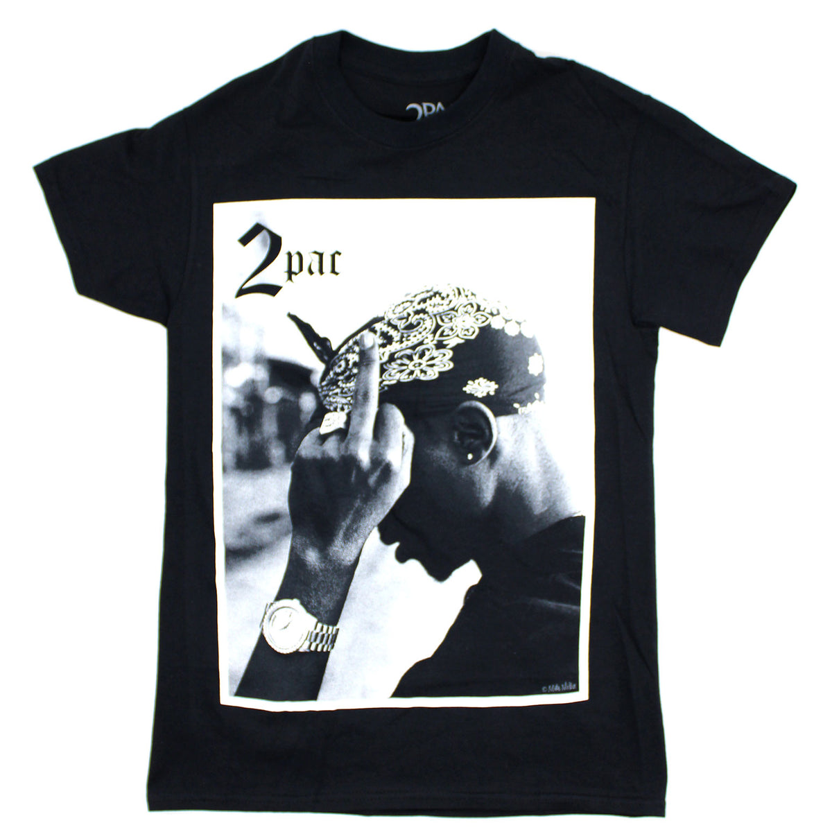 Tupac Middle Finger Tee T-shirt Front