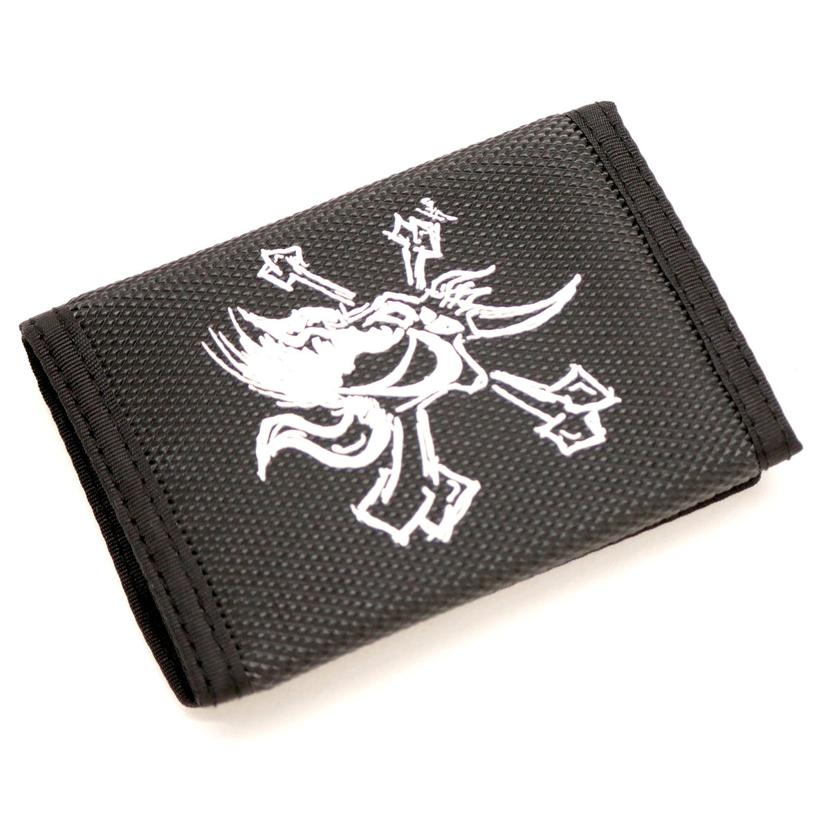 Metallica Logo/Hetfield Scary Guy & Crossbones Tri-Fold Wallet Back