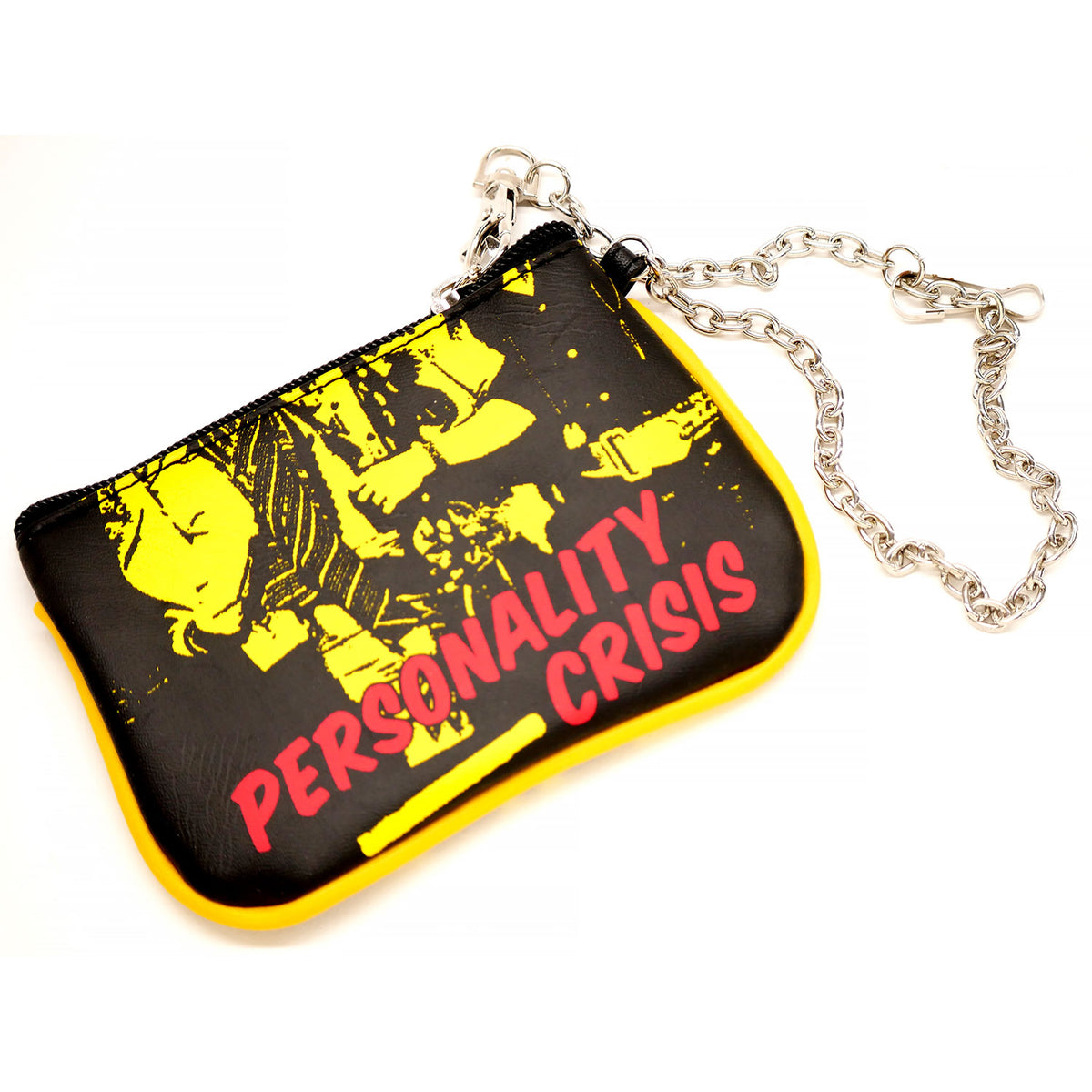 New York Dolls Vinyl Coin Purse W/ Chain Girls Wallet Back