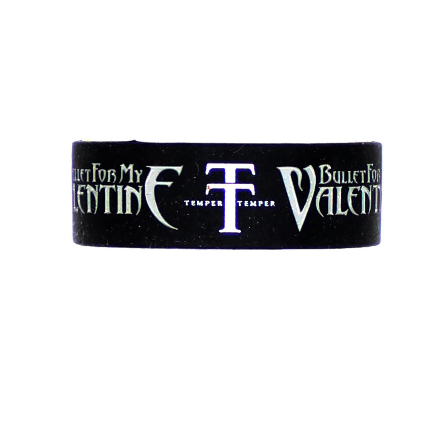 Bullet For My Valentine Skull Wing Diecut Rubber Bracelet Back