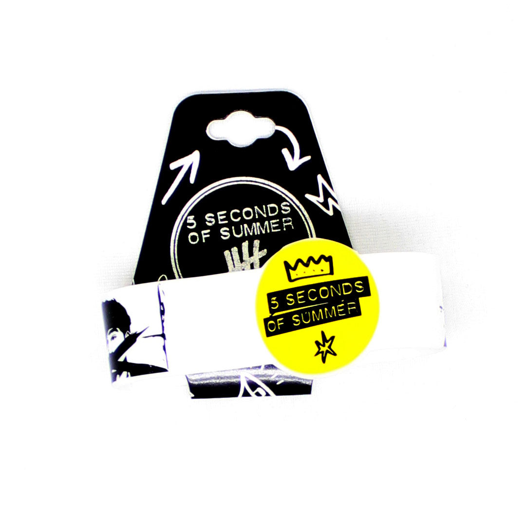 5 Seconds Of Summer A Rare Find Photo X (Only 1 Available) Rubber Bracelet Front