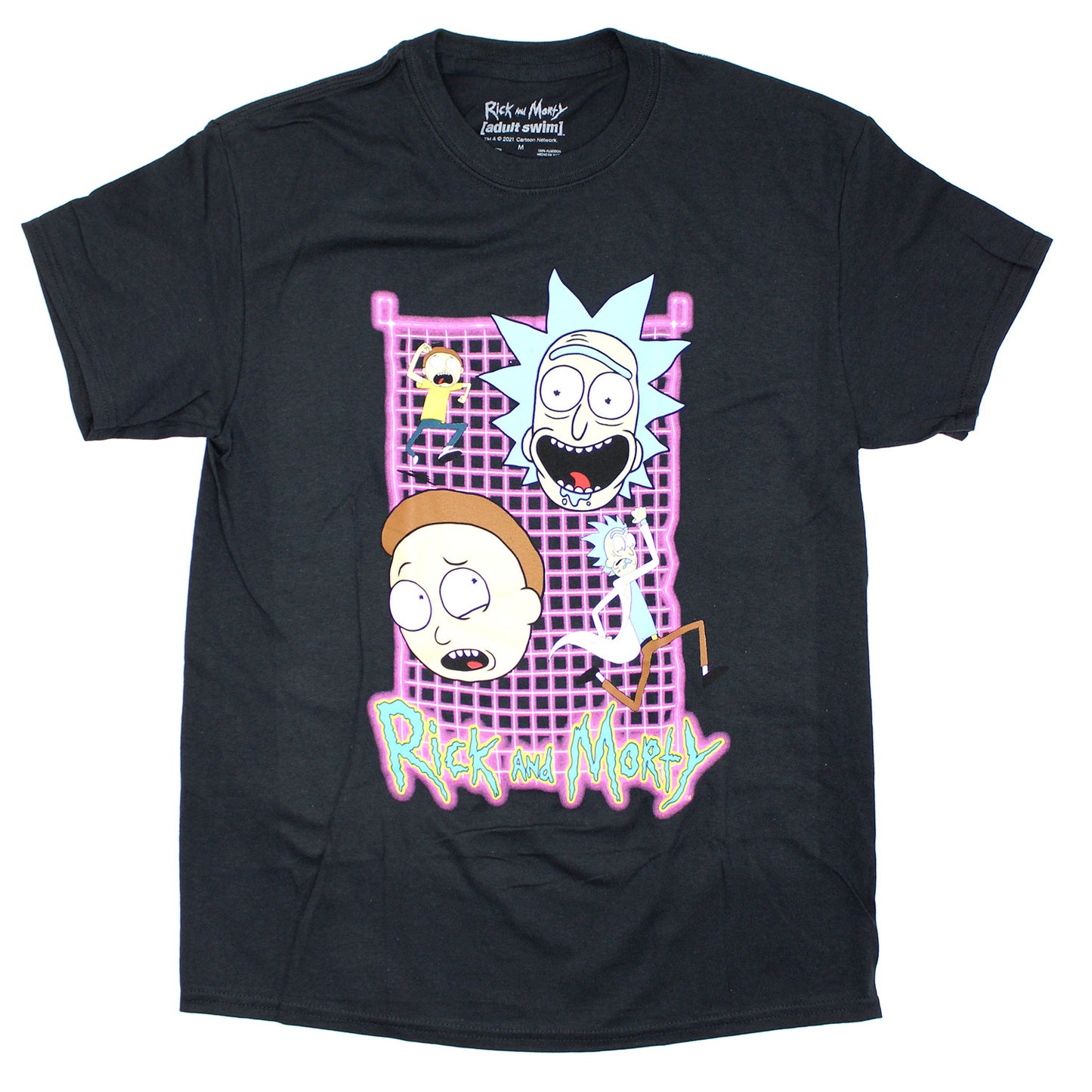 Rick And Morty Neon Squares Tee T-shirt Front