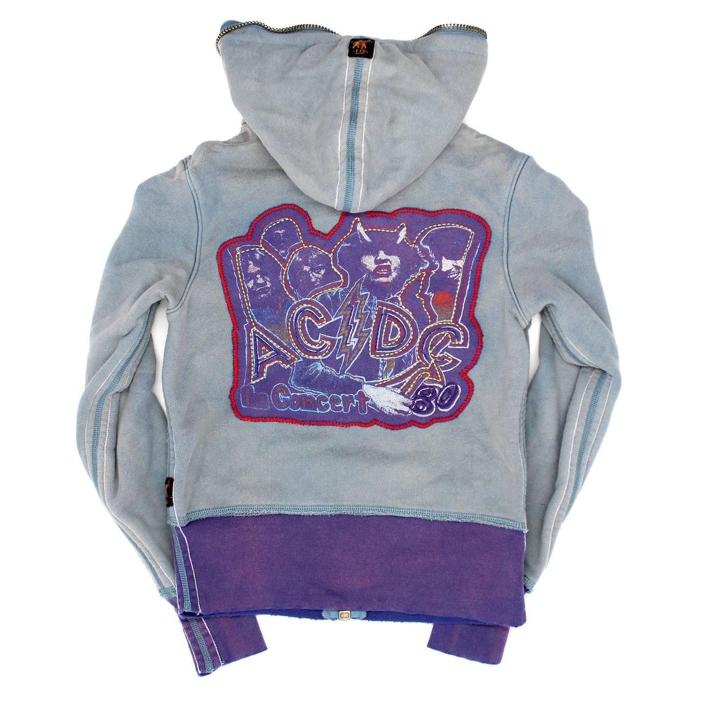 AC/DC In Concert 80 Trunk Brand Girls Jr Sweatshirt Back