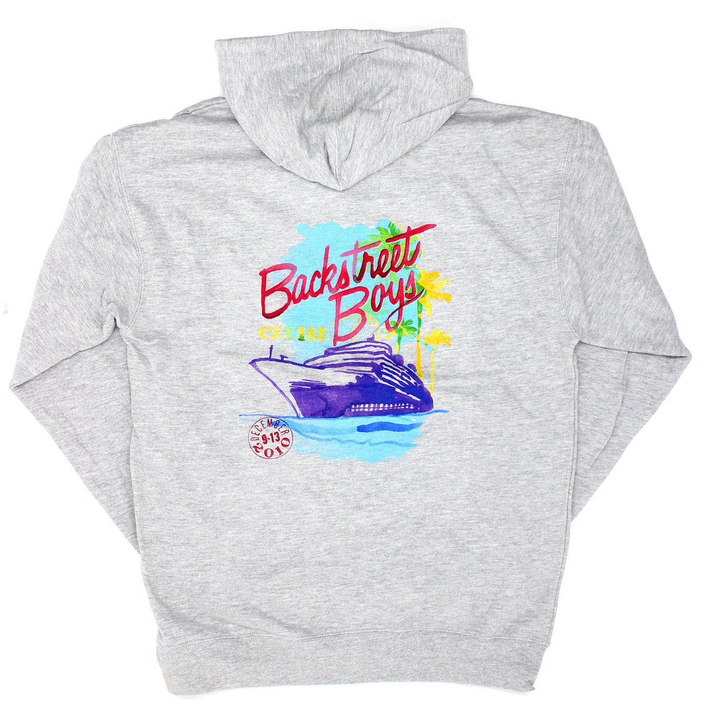 Backstreet Boys Cruise December 9-13 2010 Zippered Hooded Sweatshirt Back