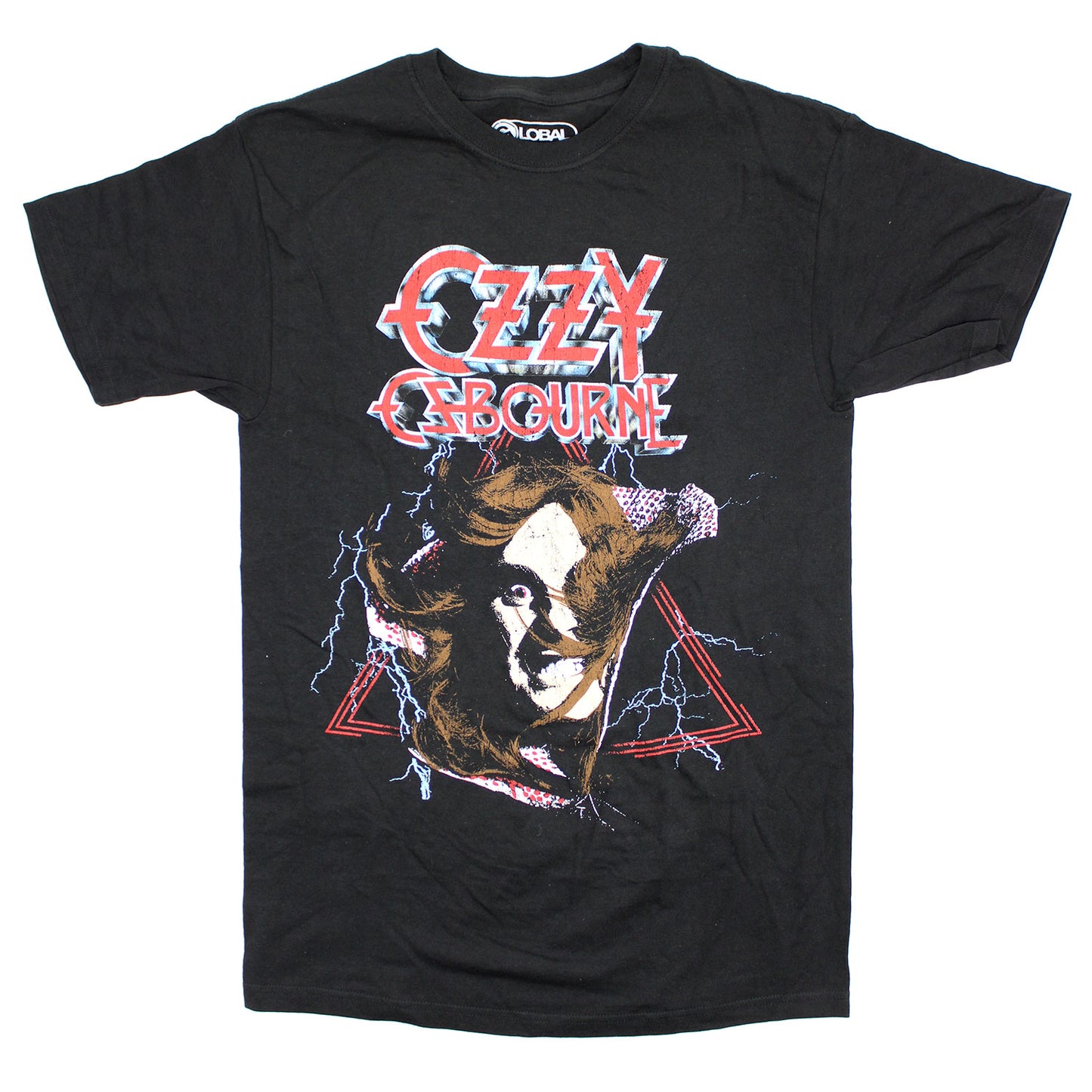 Ozzy Osbourne Vintage Distressed Face Within Triangle T-shirt