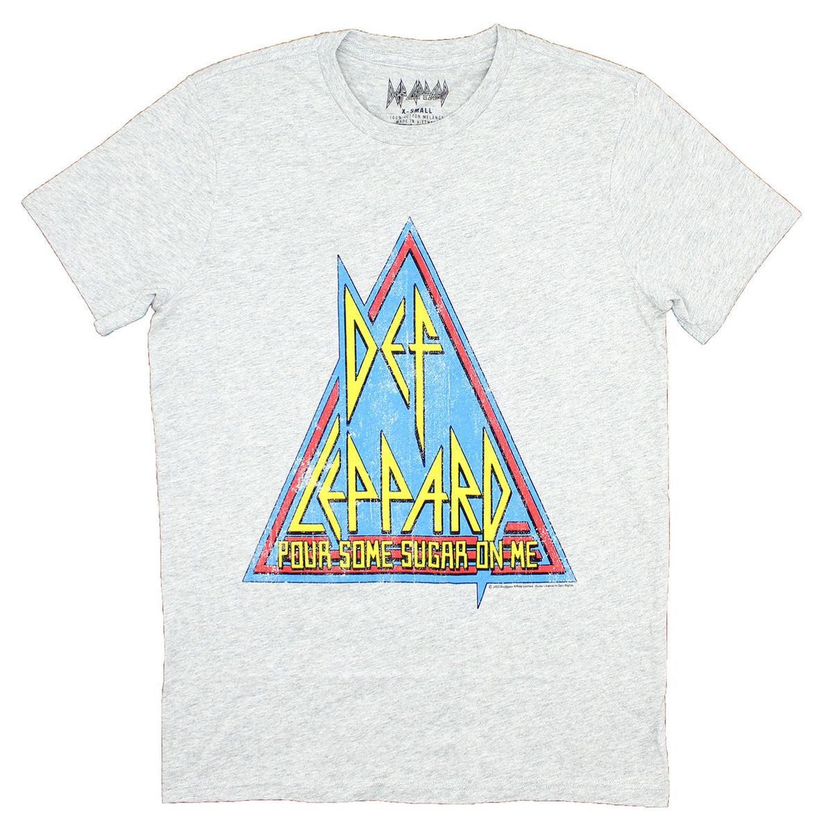 Def Leppard Sugar on Heather Gray Tee T-shirt Front