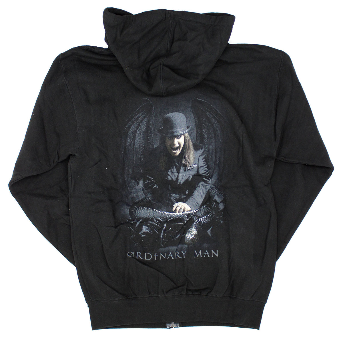 Ozzy Osbourne Ordinary Man Zip Up Hooded Fleece Zippered Hooded Sweatshirt Back