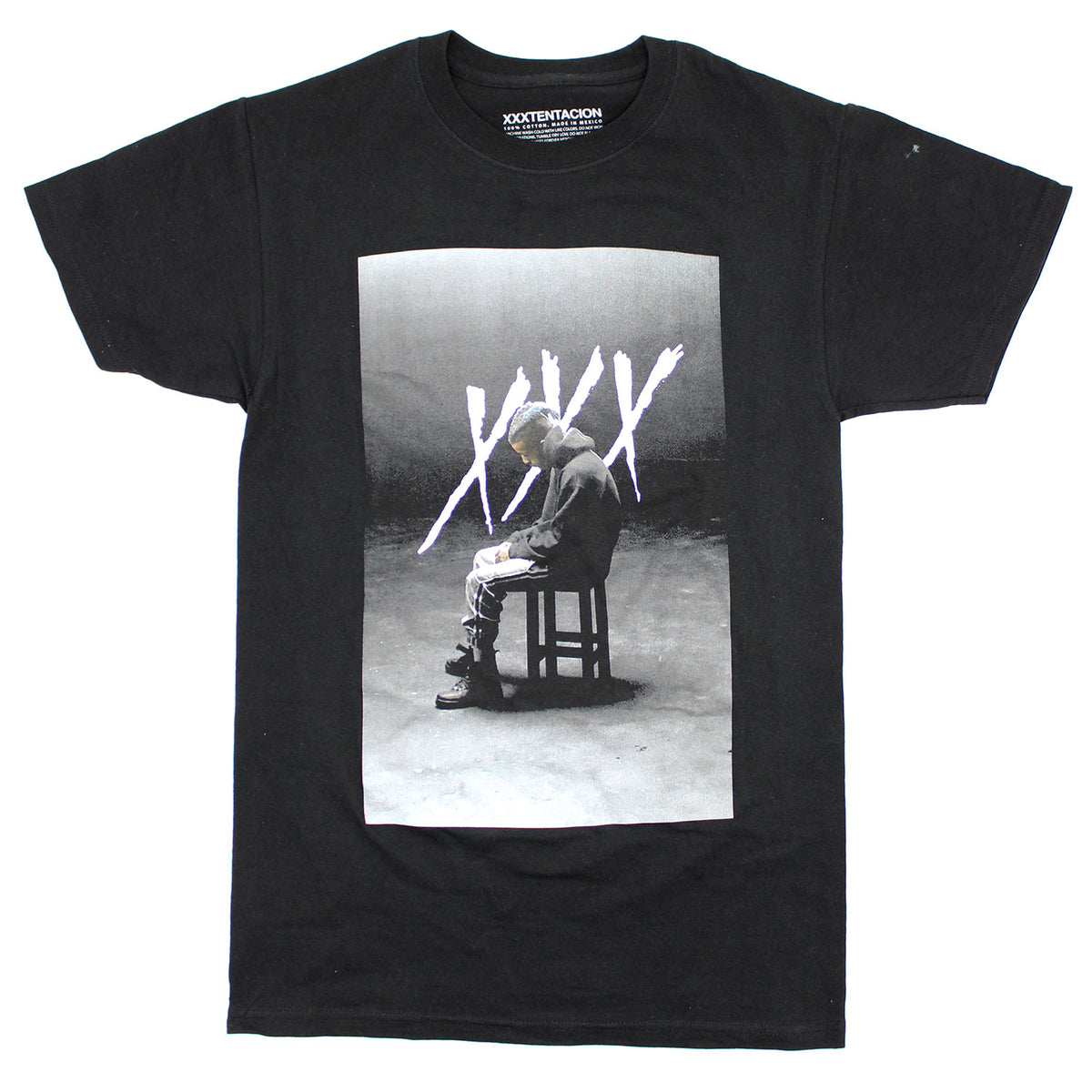 XXXTENTACION Boxed Chair Photo & XXX Logo T-shirt Front
