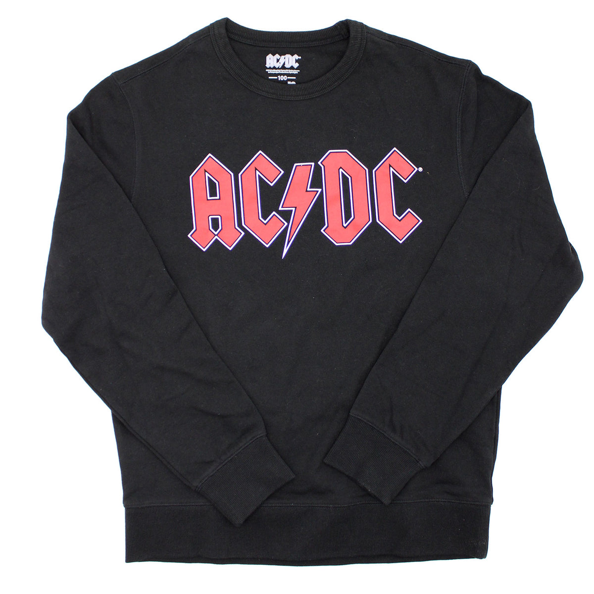 AC/DC Red, Black & White Classic Logo Sweatshirt Front