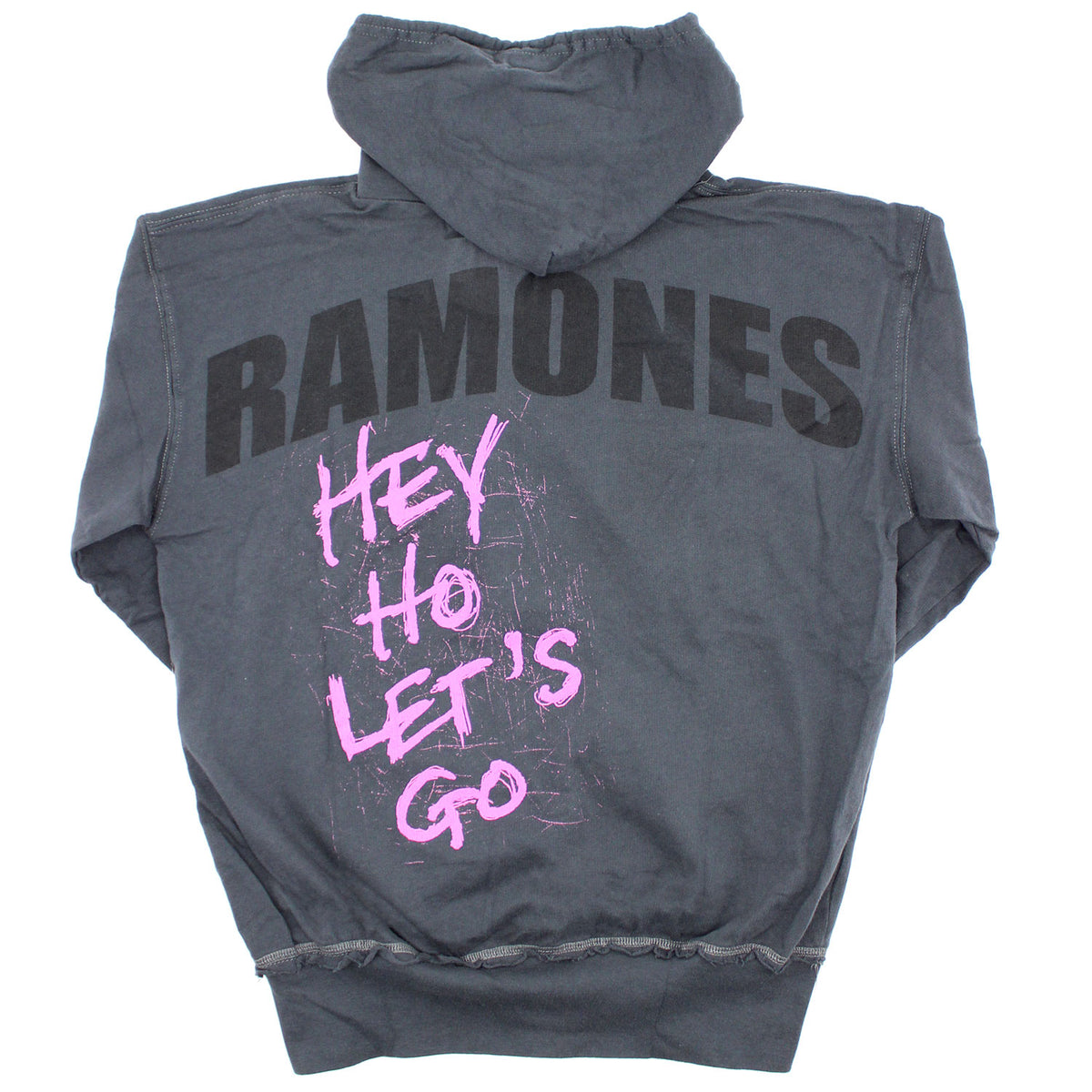 Ramones Seal With Embroidered Names Zip Up SWAG Hooded Fleece Zippered Hooded Sweatshirt Back