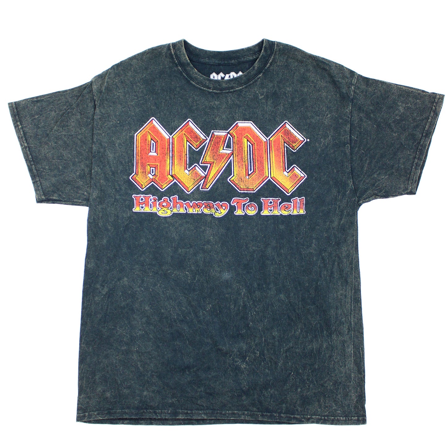 AC/DC Vintage Distressed Highway To Hell Logo Vintage T-shirt Front