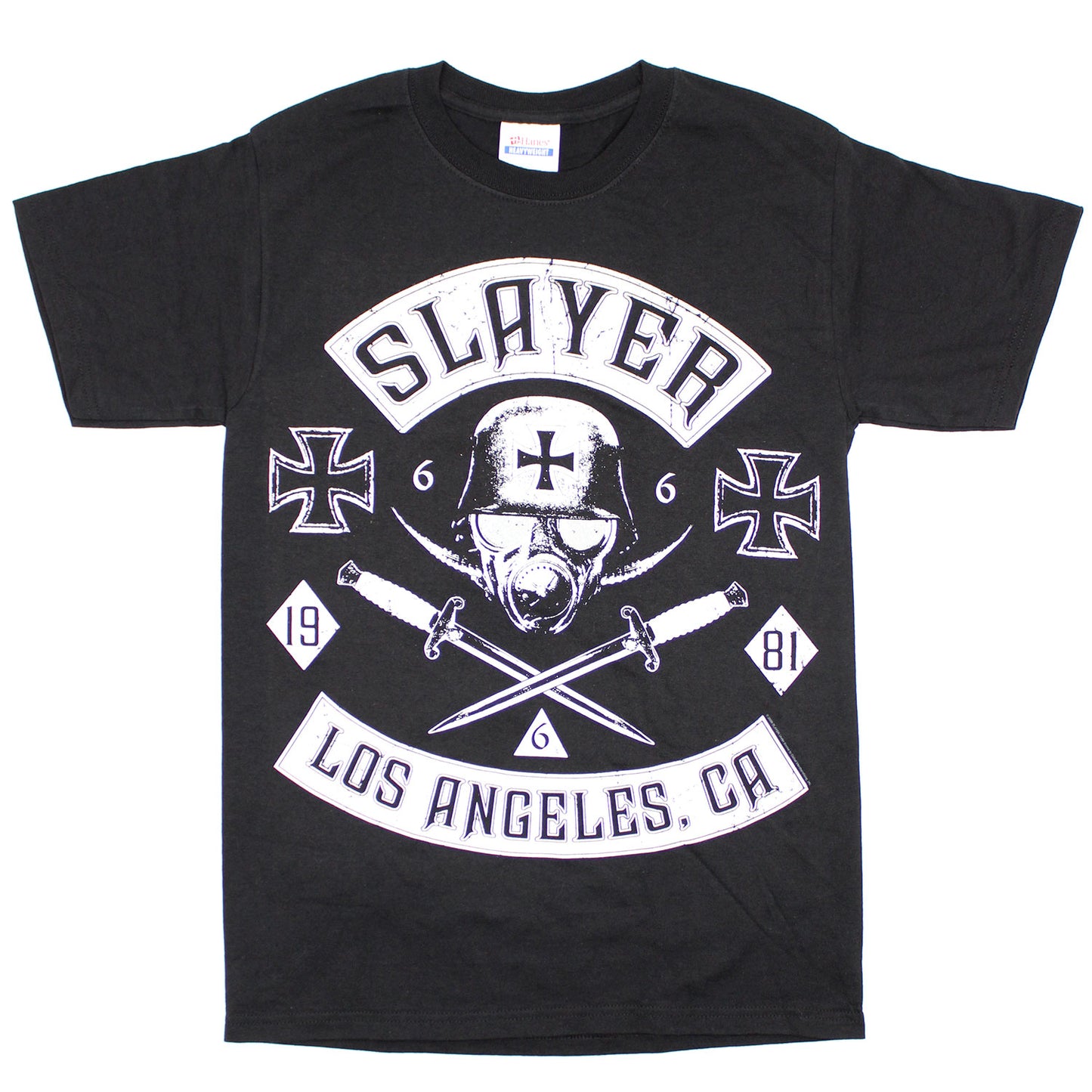 Slayer Los Angeles, CA 1981 666 T-shirt Front