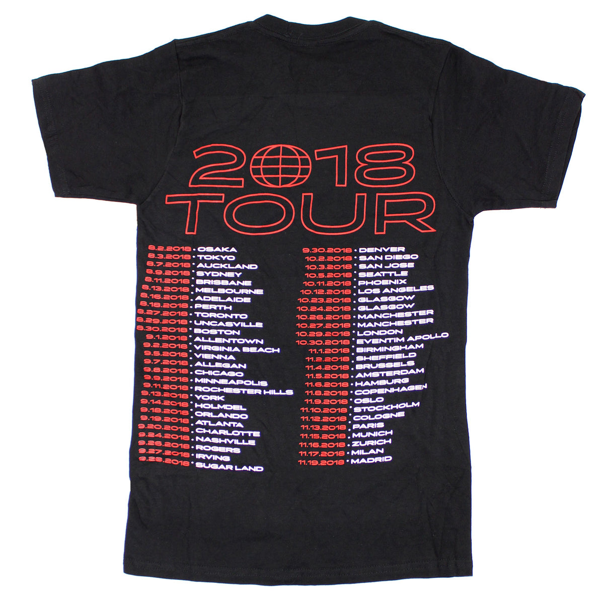 5 Seconds Of Summer Meet You There 2018 Tour Youngblood T-shirt Back