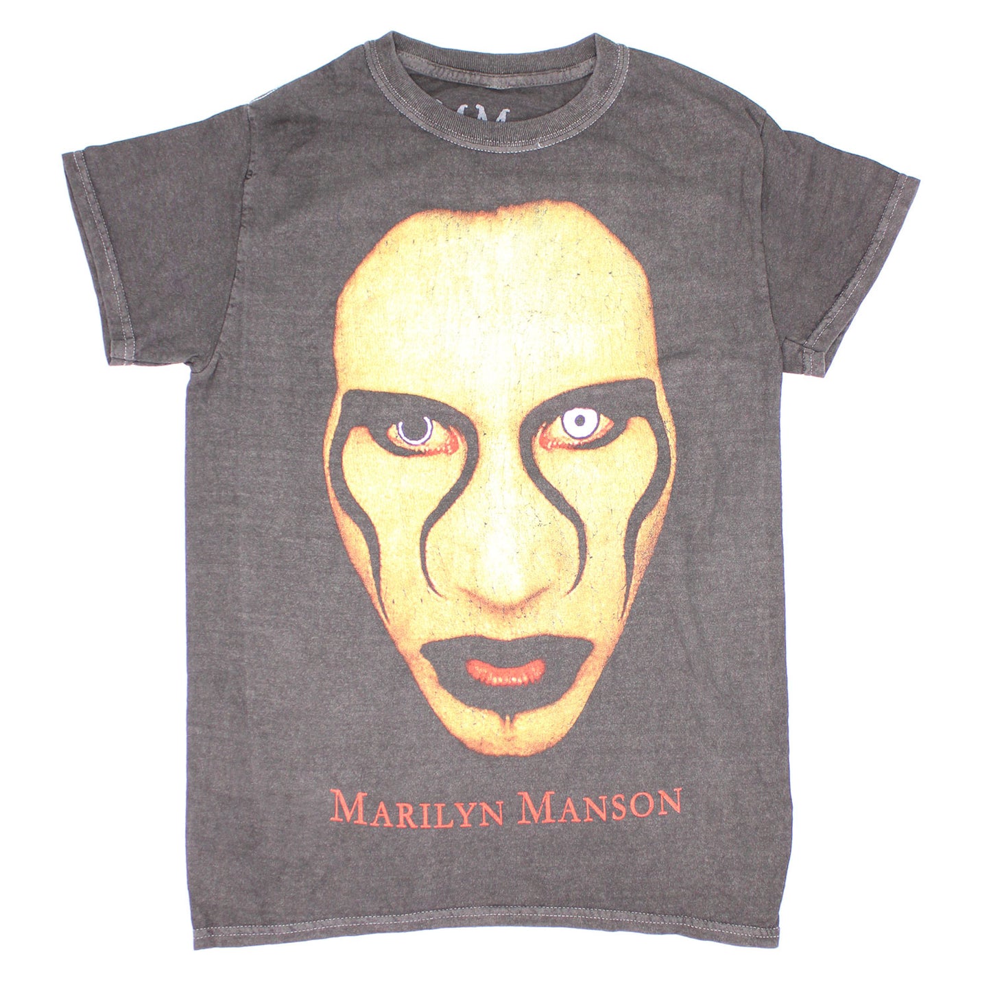 Marilyn Manson Vintage Distressed Jumbo Face Photo Vintage T-shirt Front