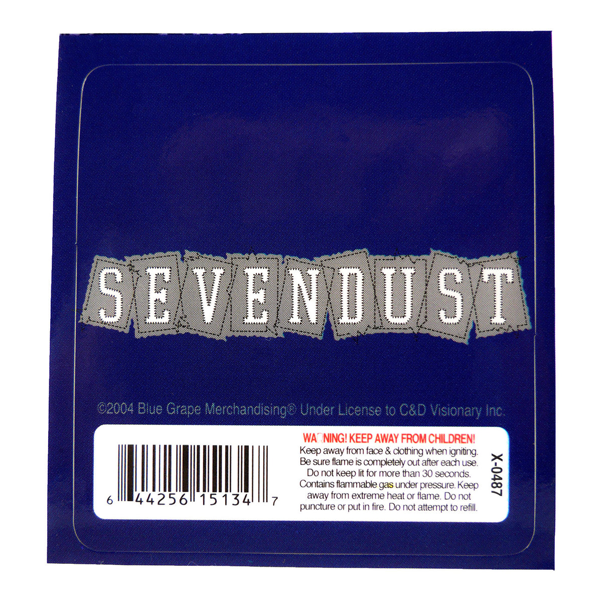 Sevendust Logo With Barcode Sticker Front