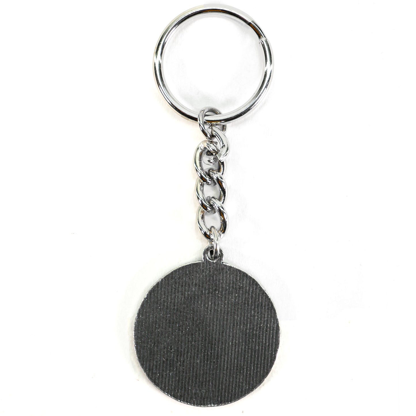 Neil Young Round Logo Metal Key Chain Back