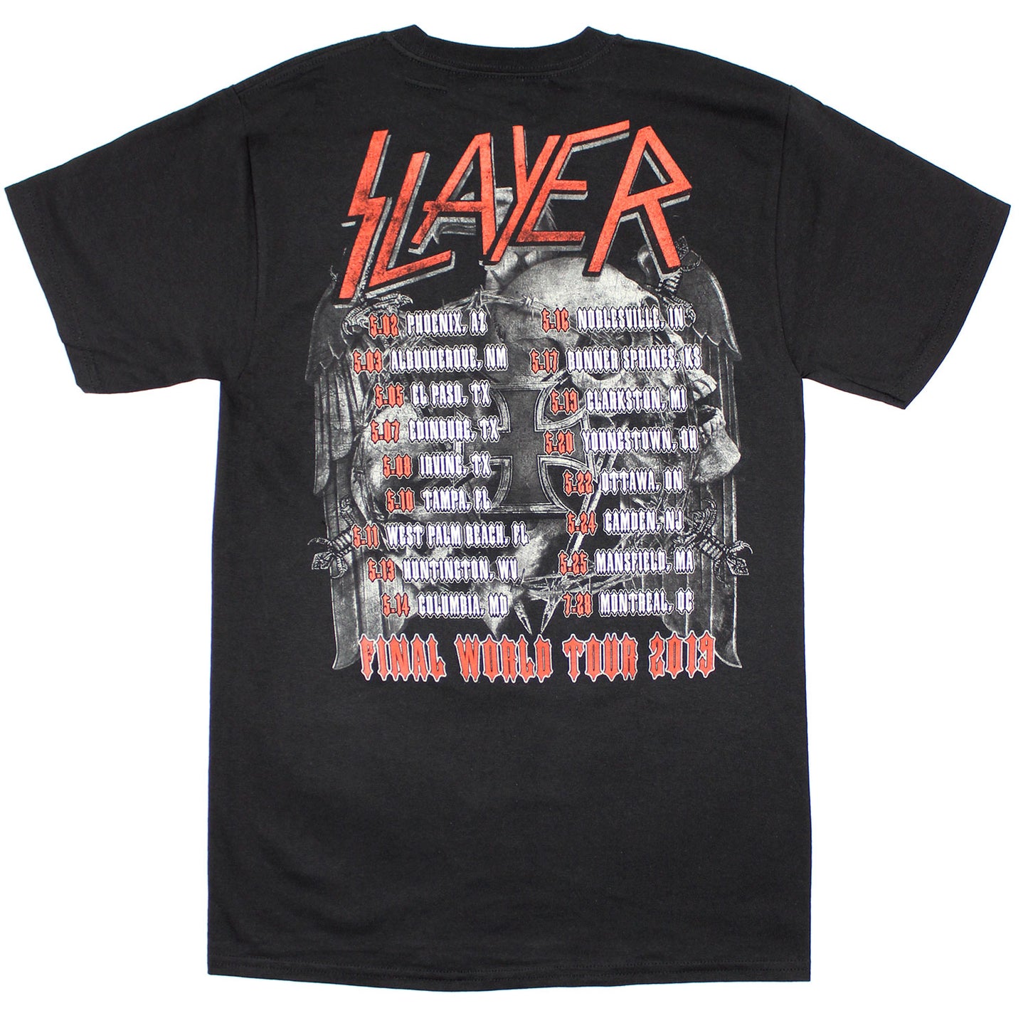 Slayer Final World Tour 2019 T-shirt Back