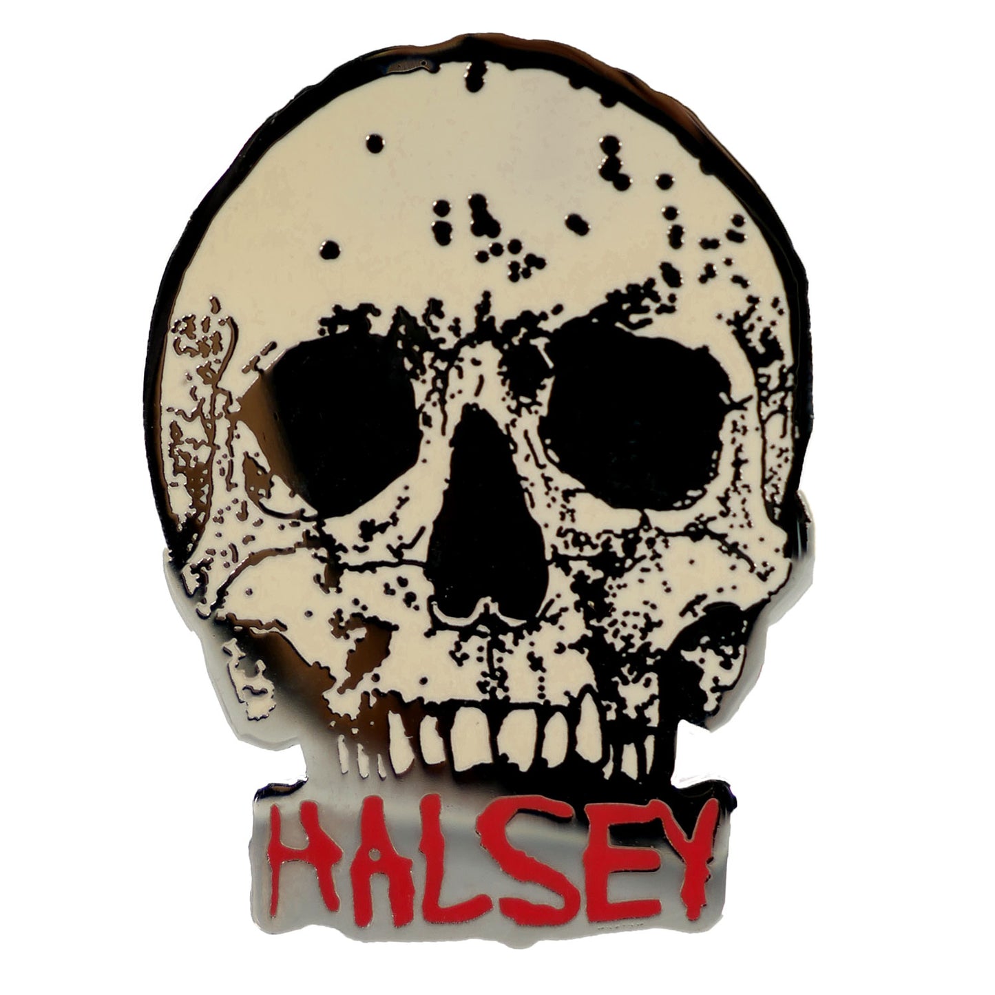 Halsey Skull Collectible Enamel Pin Pewter Pin Badge Front