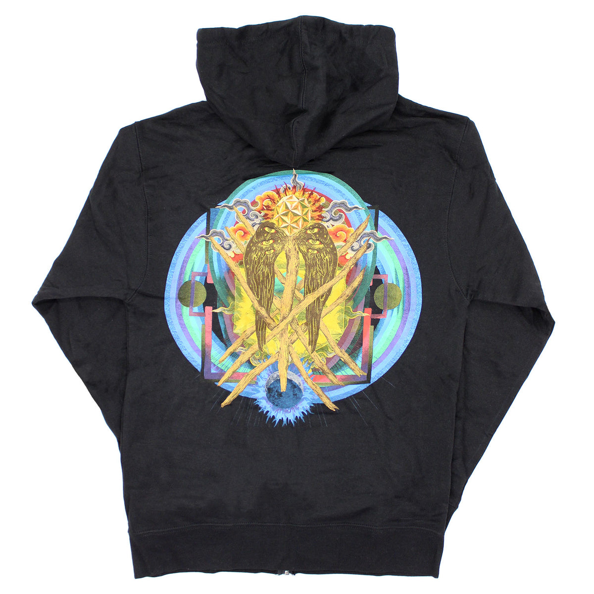Yob Our Raw Heart Zippered Hooded Sweatshirt Back