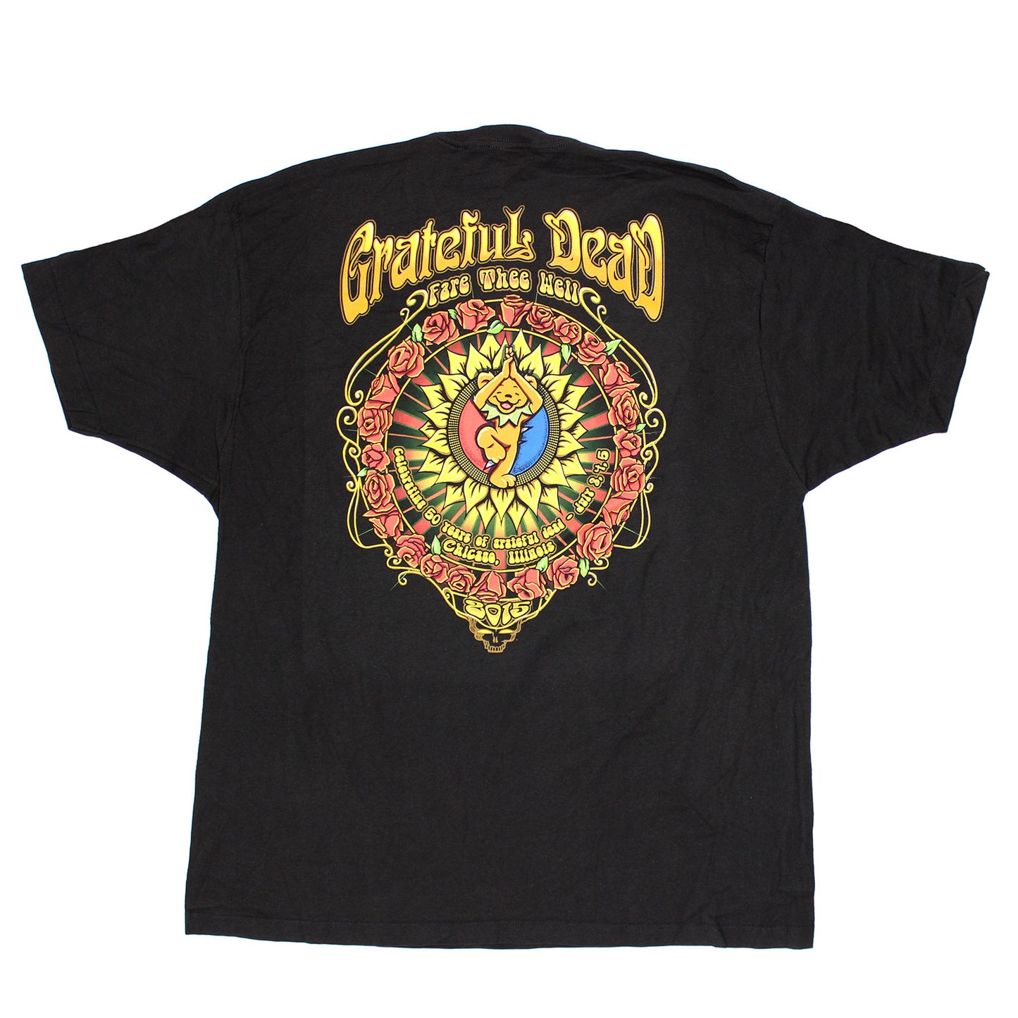 Grateful Dead Fare Thee Well Meditating Bear T-shirt Back