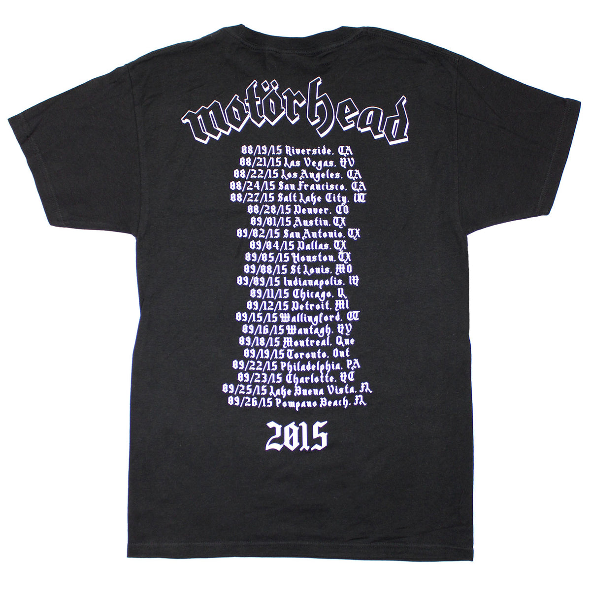 Motorhead Victoria Aut Morte 1975 2015 T-shirt Back