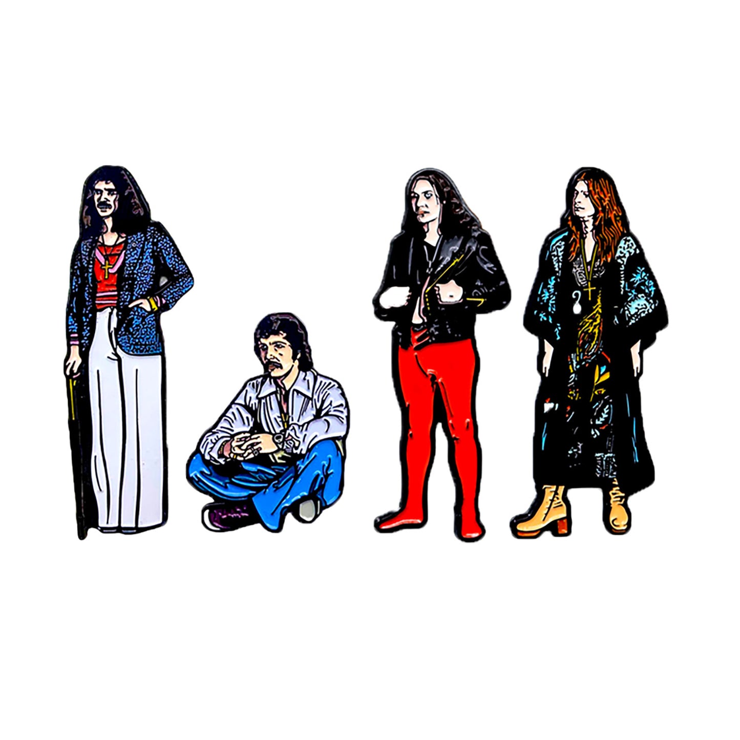 Black Sabbath Sabotage Enamel Pin Set Pewter Pin Badge
