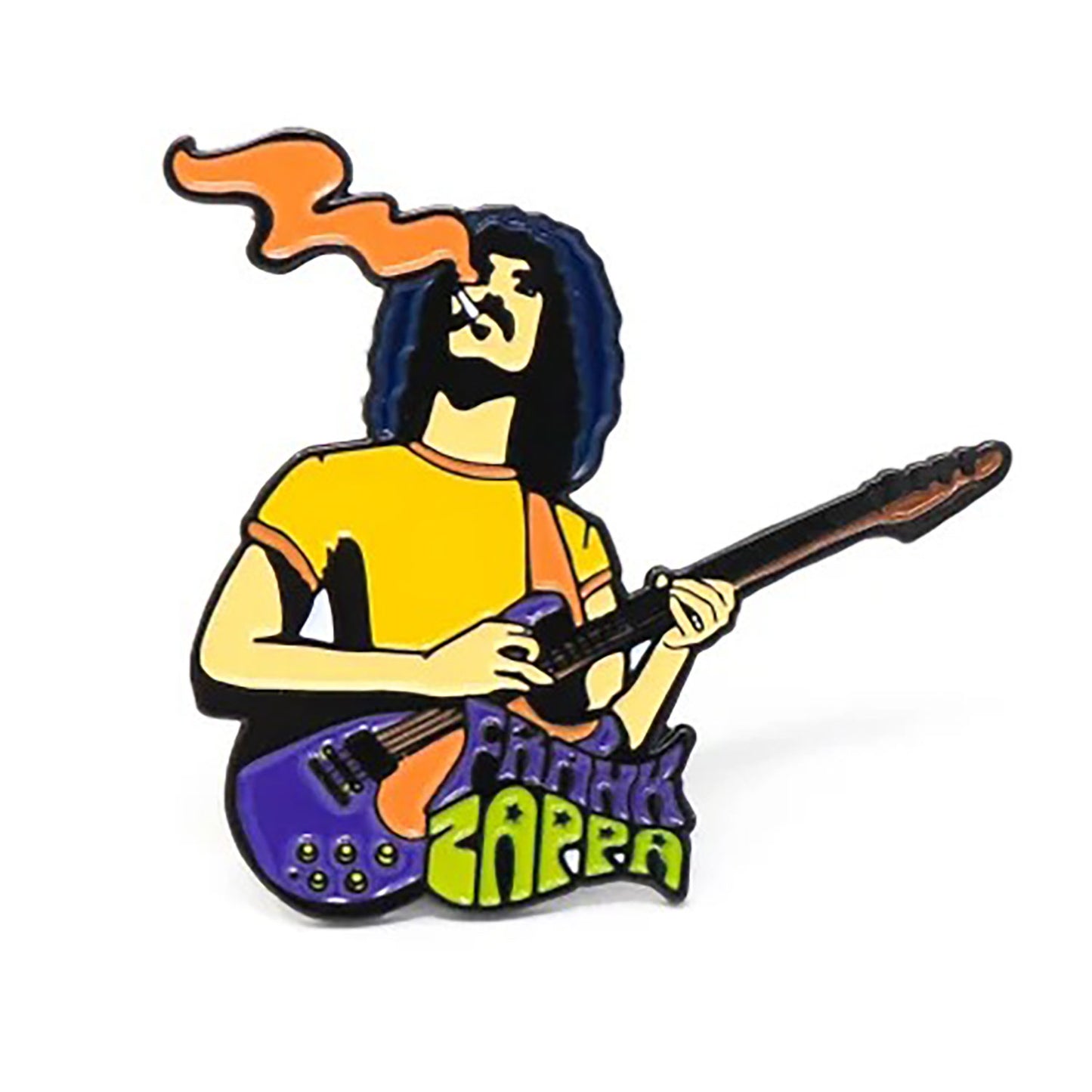 Frank Zappa Guitar Enamel Pin Pewter Pin Badge
