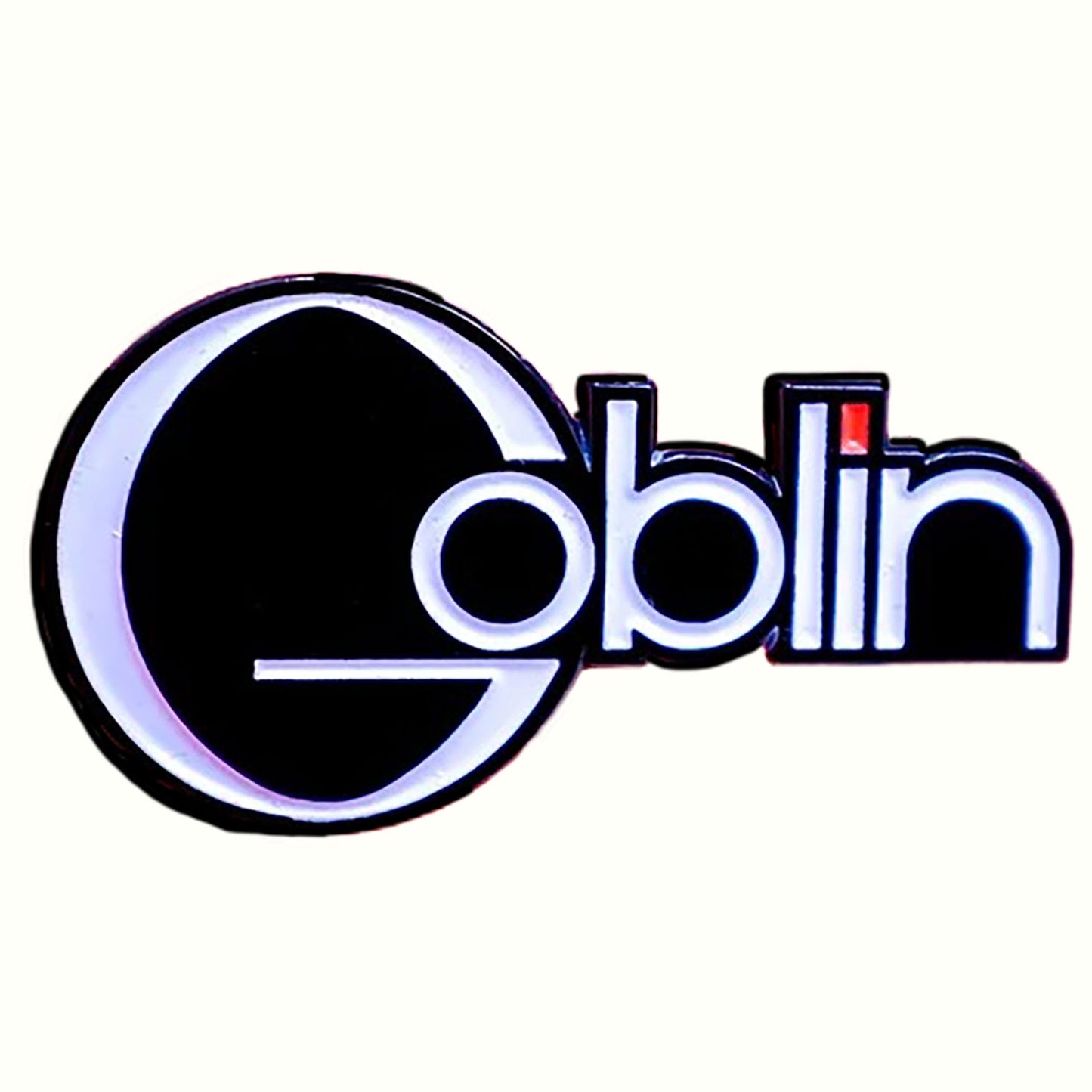 Goblin Logo Enamel Pin Pewter Pin Badge Front