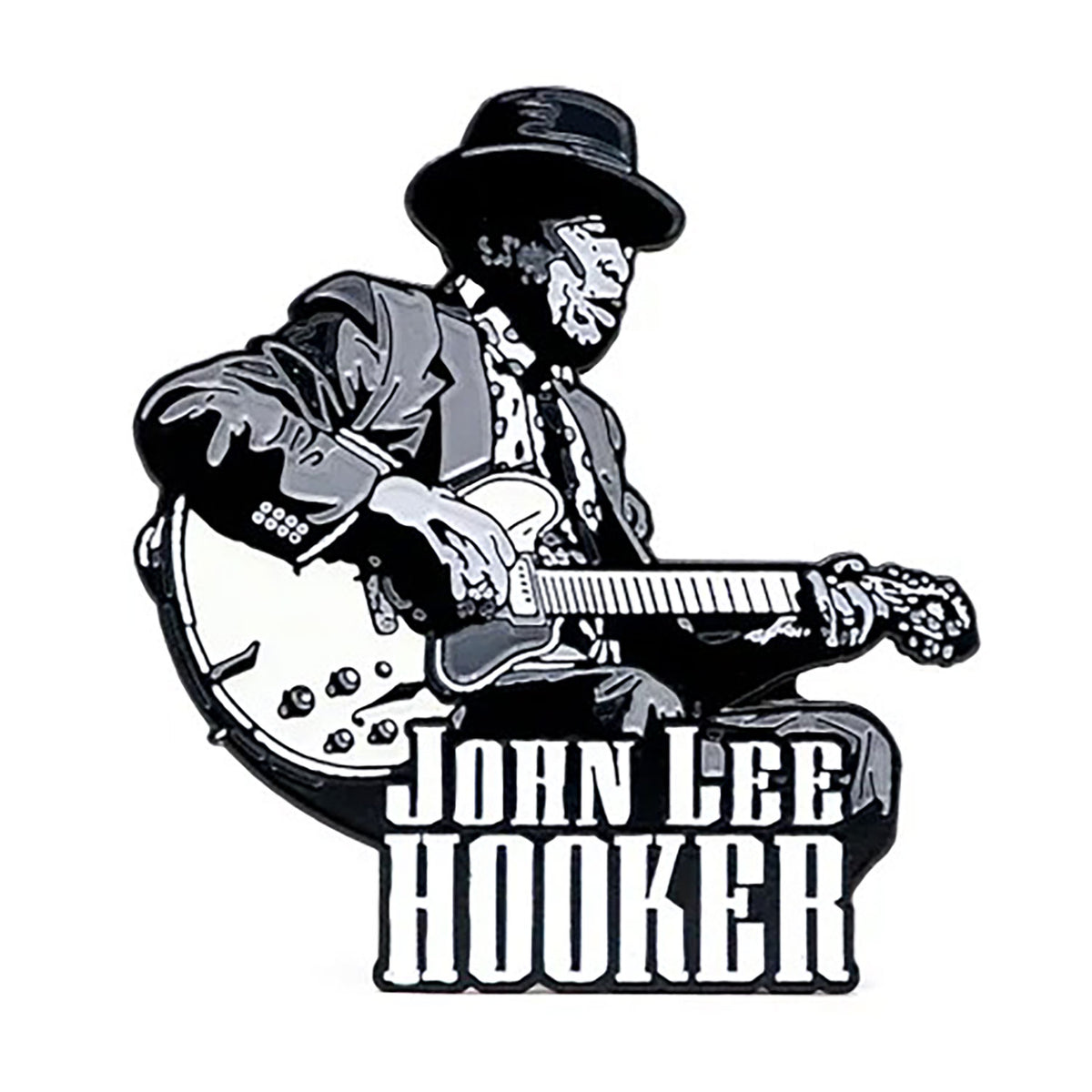 John Lee Hooker Enamel Pin Pewter Pin Badge Front