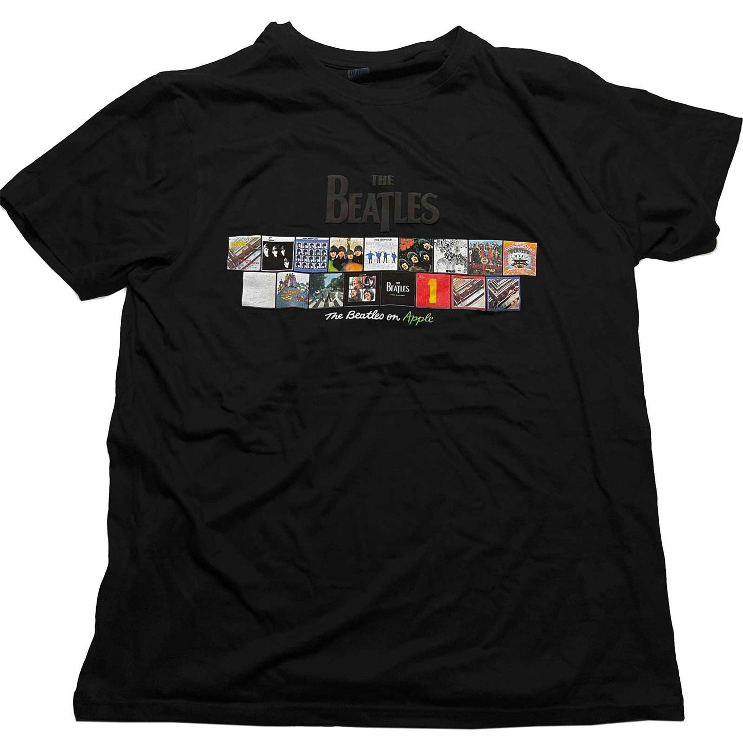 Beatles Albums On Apple T-shirt Front