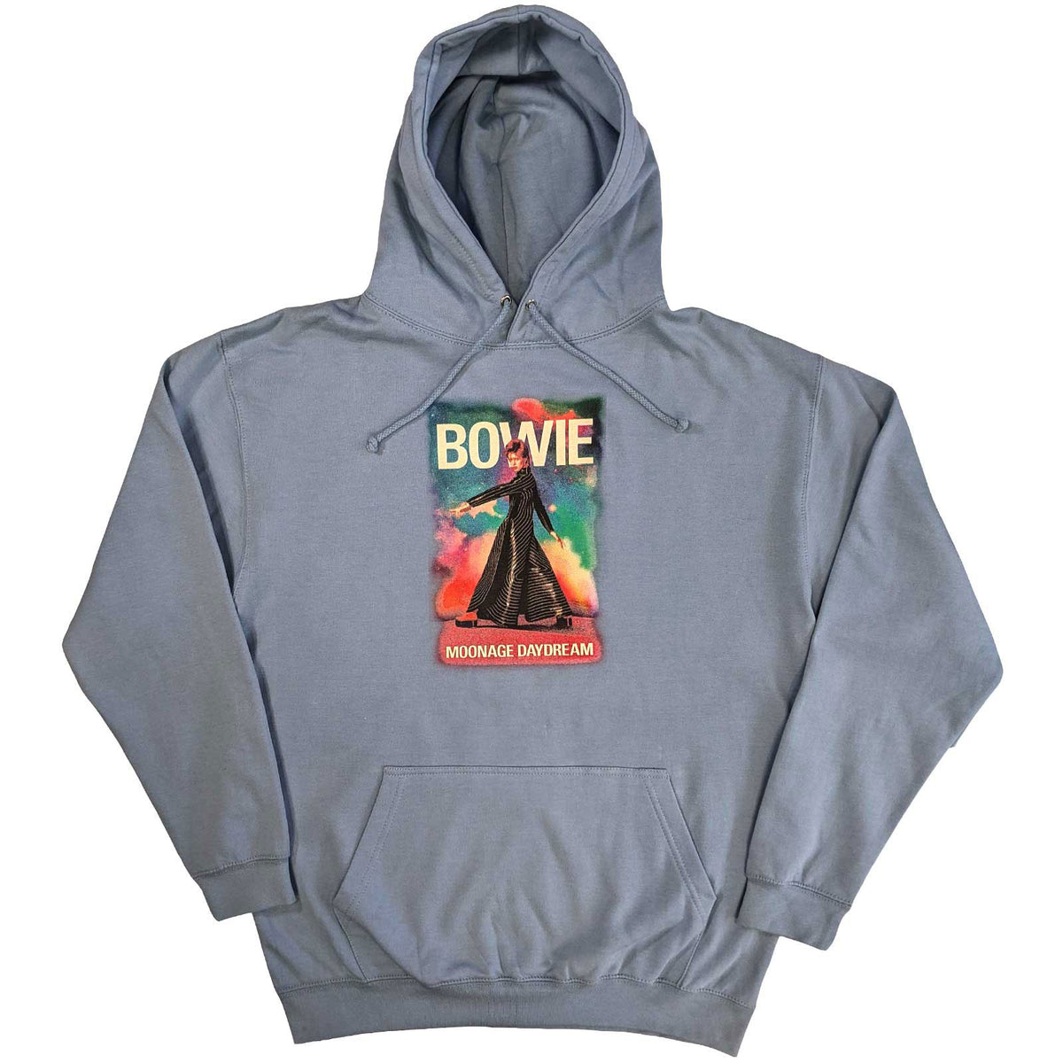 David Bowie Moonage 11 Fade Hooded Sweatshirt Front