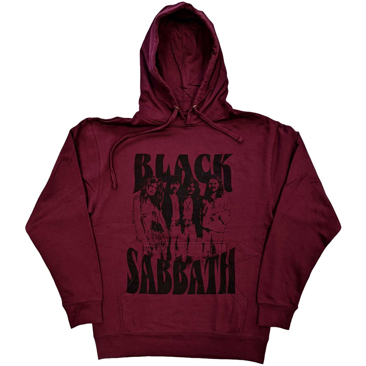 Black Sabbath Band And Logo Hooded Sweatshirt Front