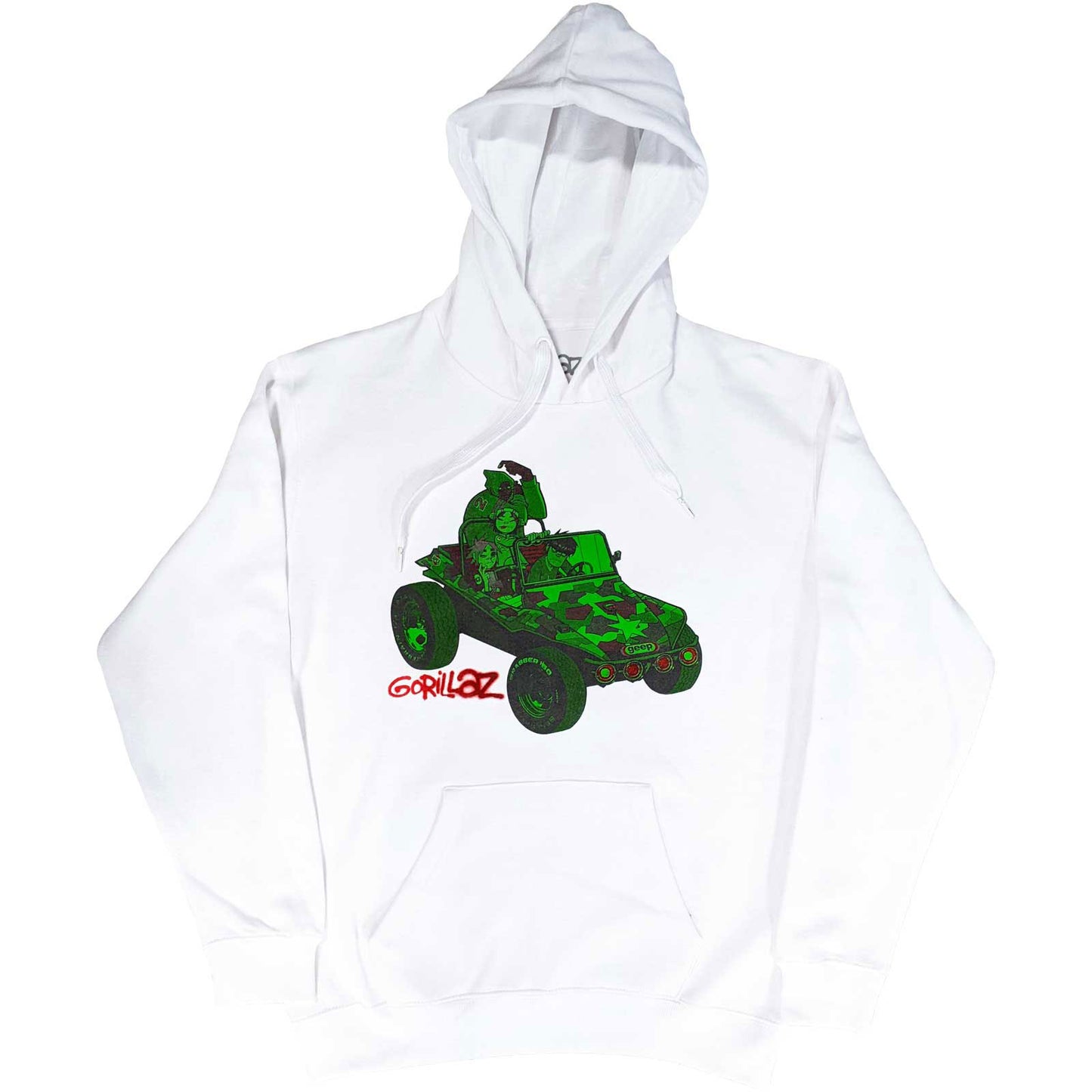 Gorillaz Green Jeep Hooded Sweatshirt Front