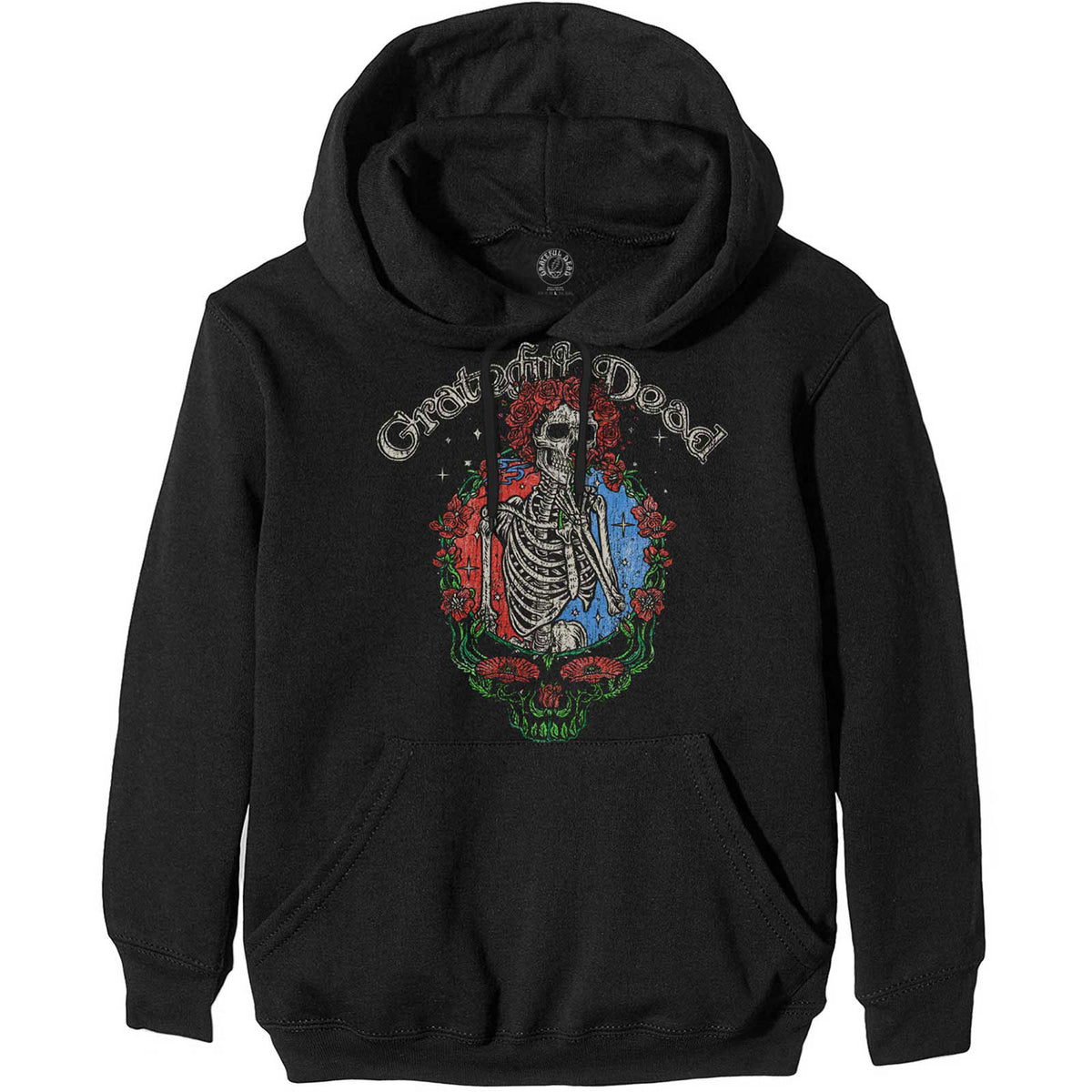 Grateful Dead Floral Stealie Hooded Sweatshirt Front