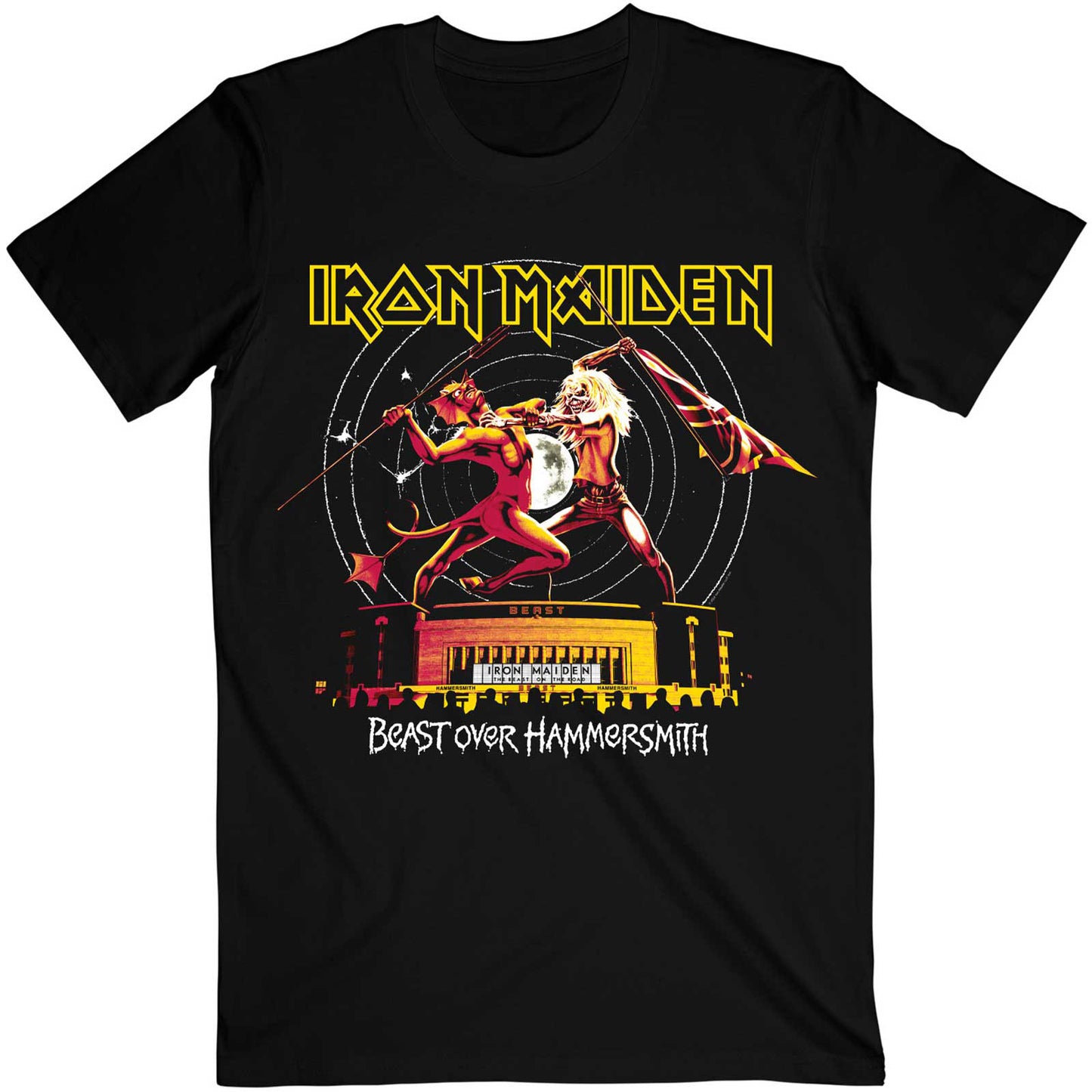 Iron Maiden Beast Over Hammersmith Eddie & Devil Tonal T-shirt Front