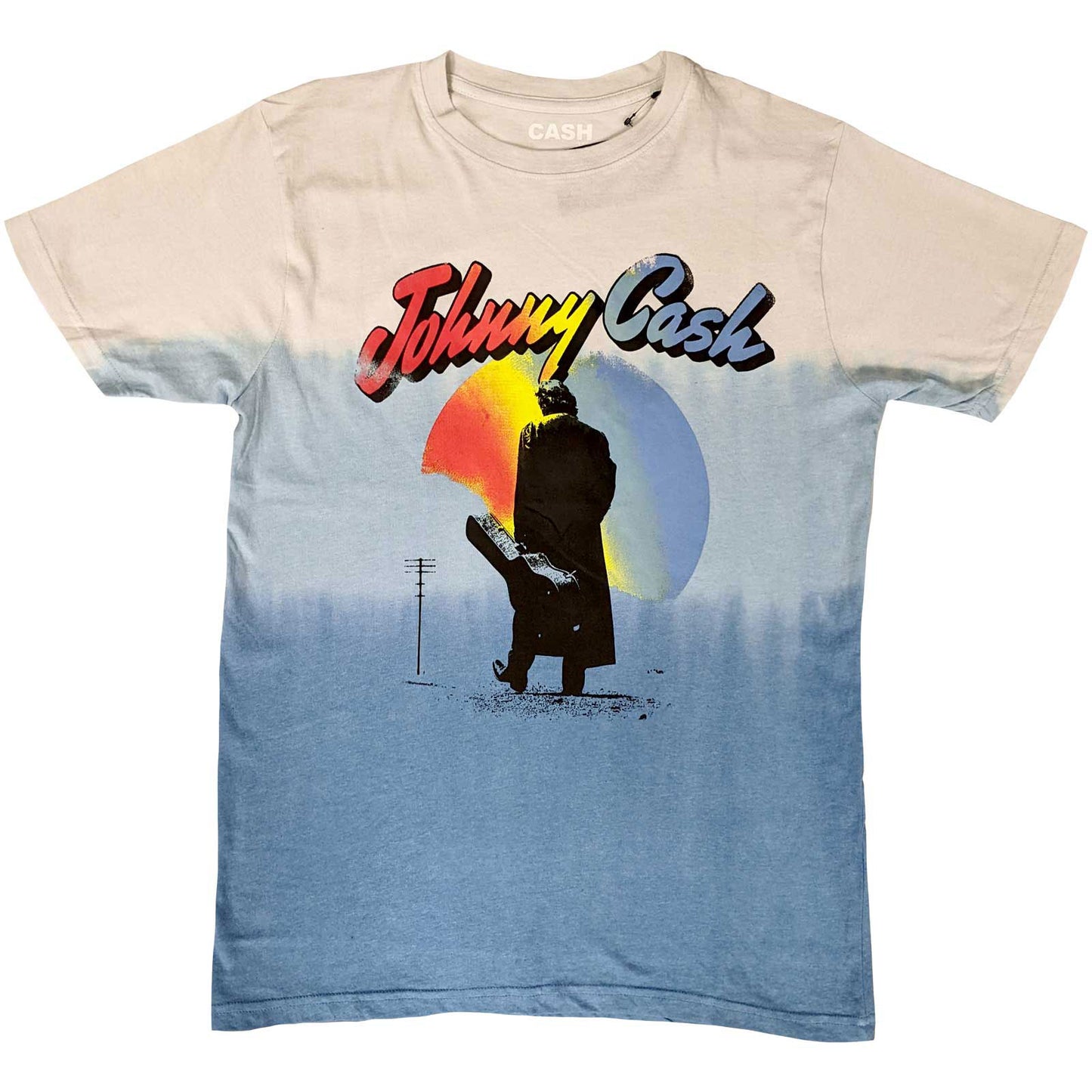 Johnny Cash Walking Guitar T-shirt Front