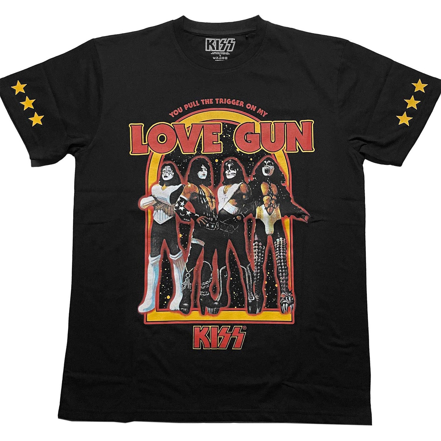 KISS Love Gun Stars T-shirt Front