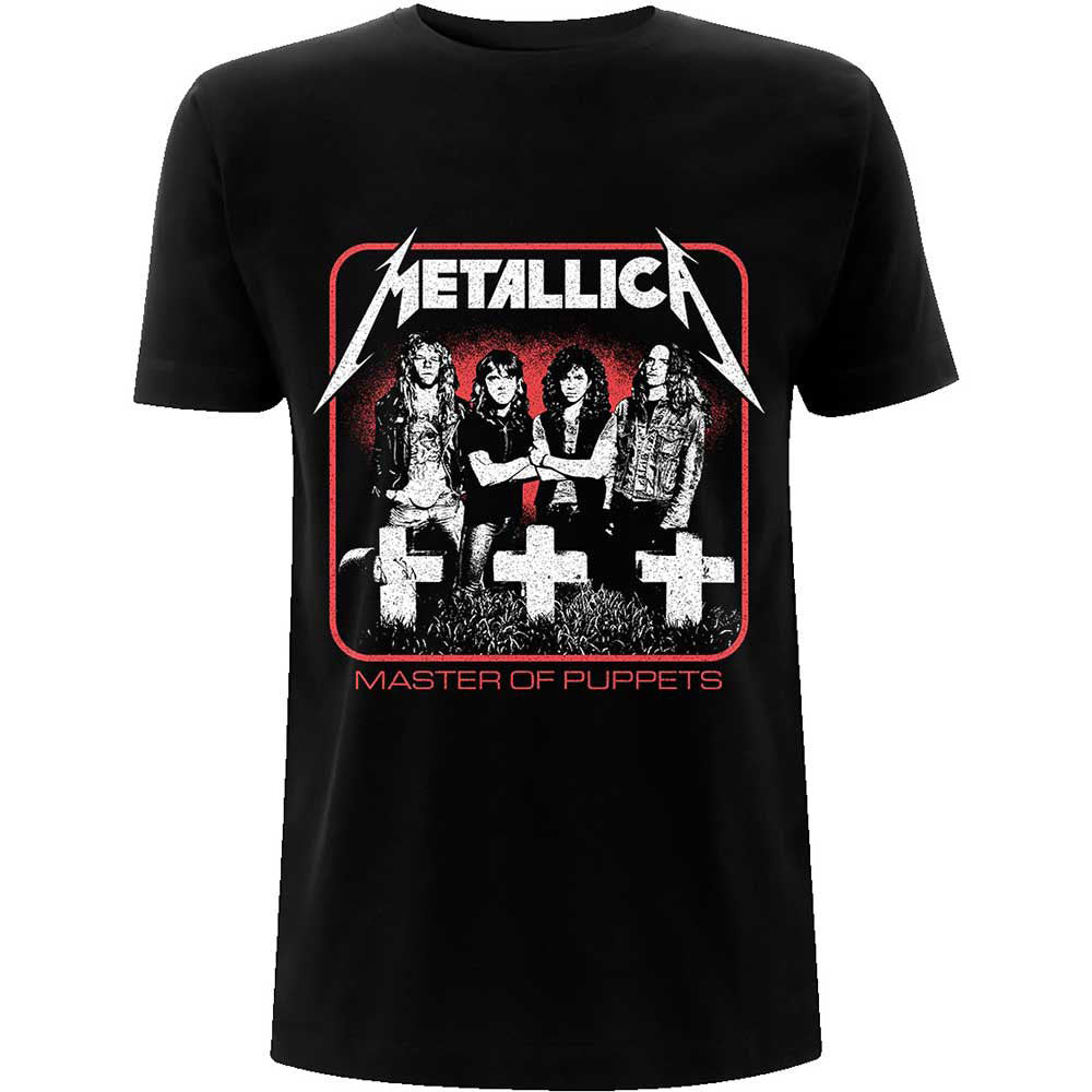Metallica Vintage Master Of Puppets Photo T-shirt Front