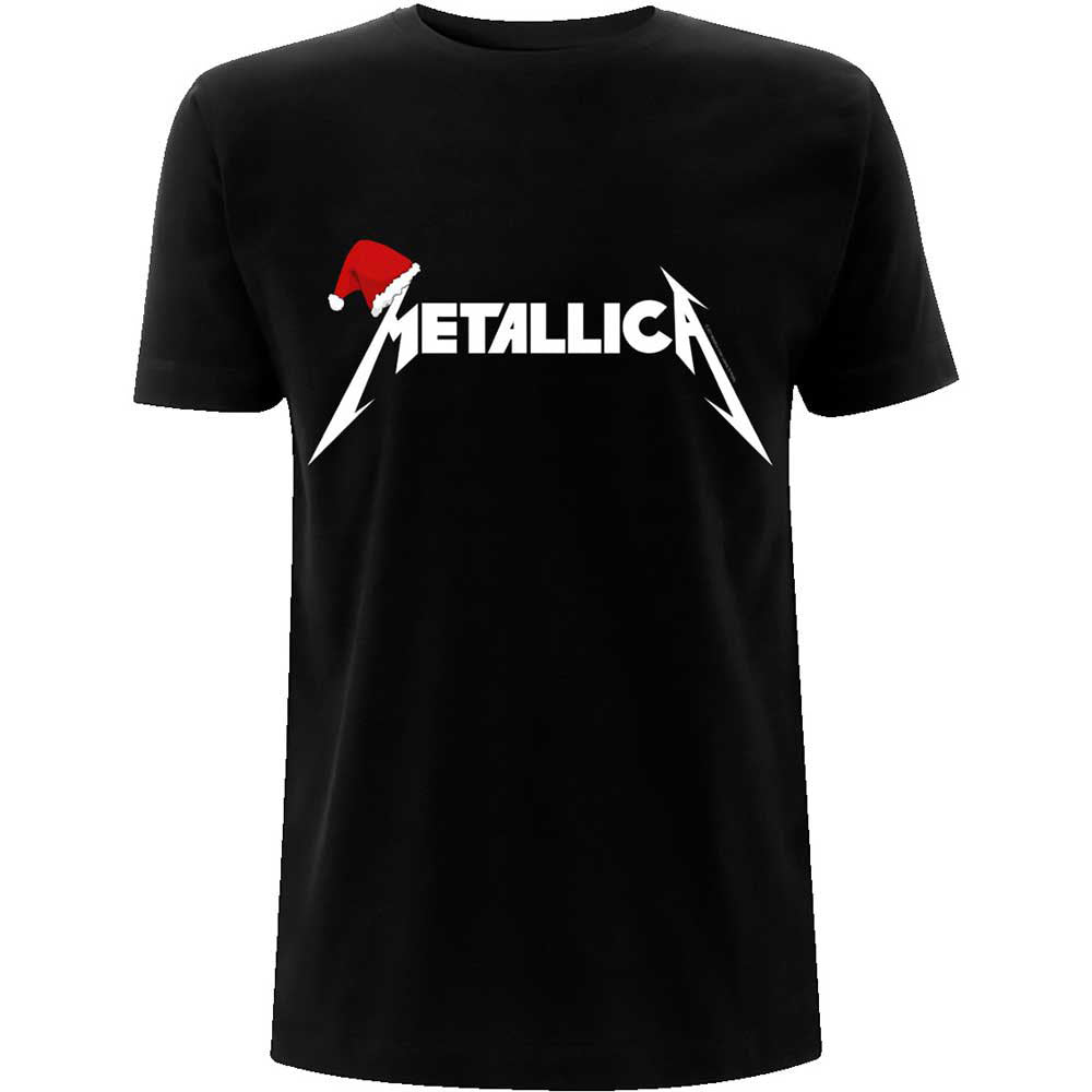Metallica Santa Hat Logo T-shirt Front