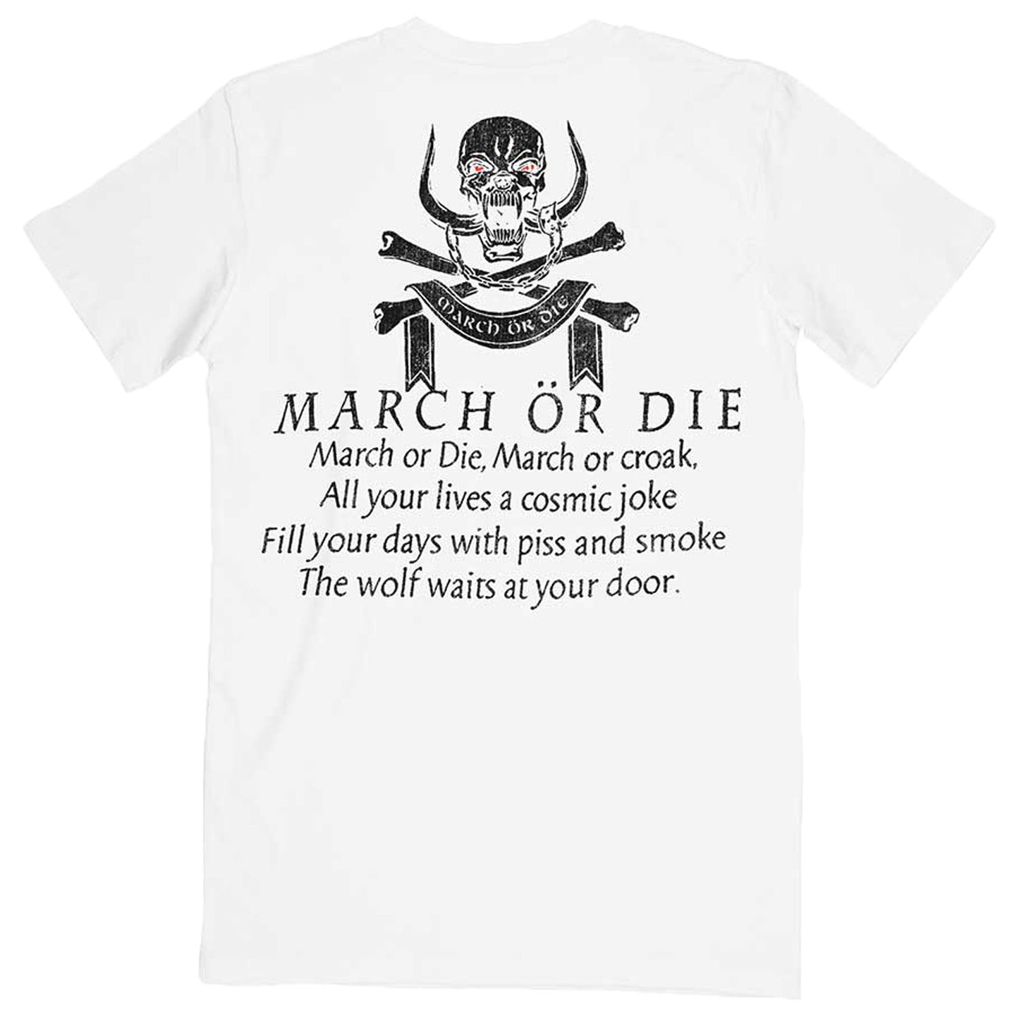 Motorhead March Or Die T-shirt Back