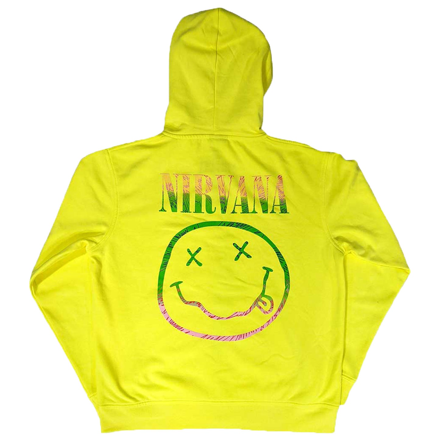 Nirvana Sorbet Ray Smiley Zippered Hooded Sweatshirt Back