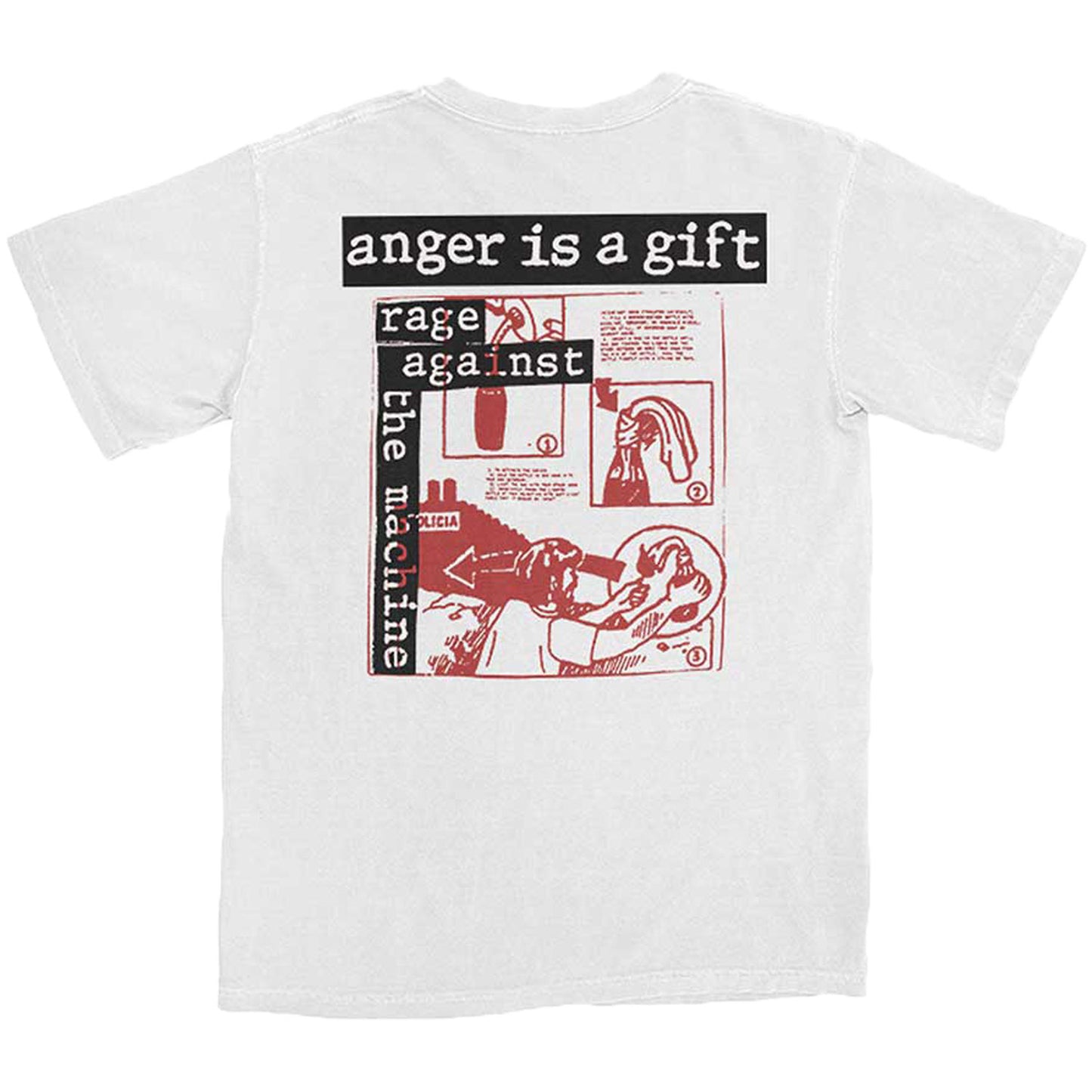 Rage Against The Machine Anger Is A Gift T-shirt Back