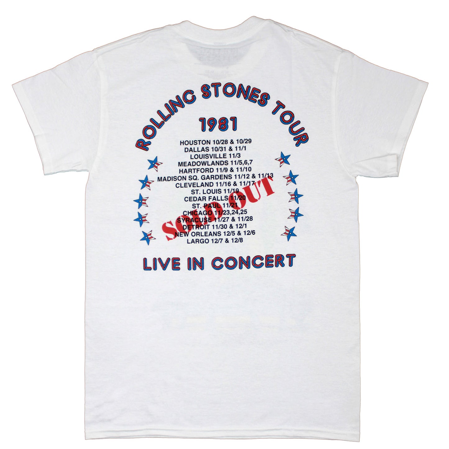 Rolling Stones 81 Tour Dragon T-shirt Back
