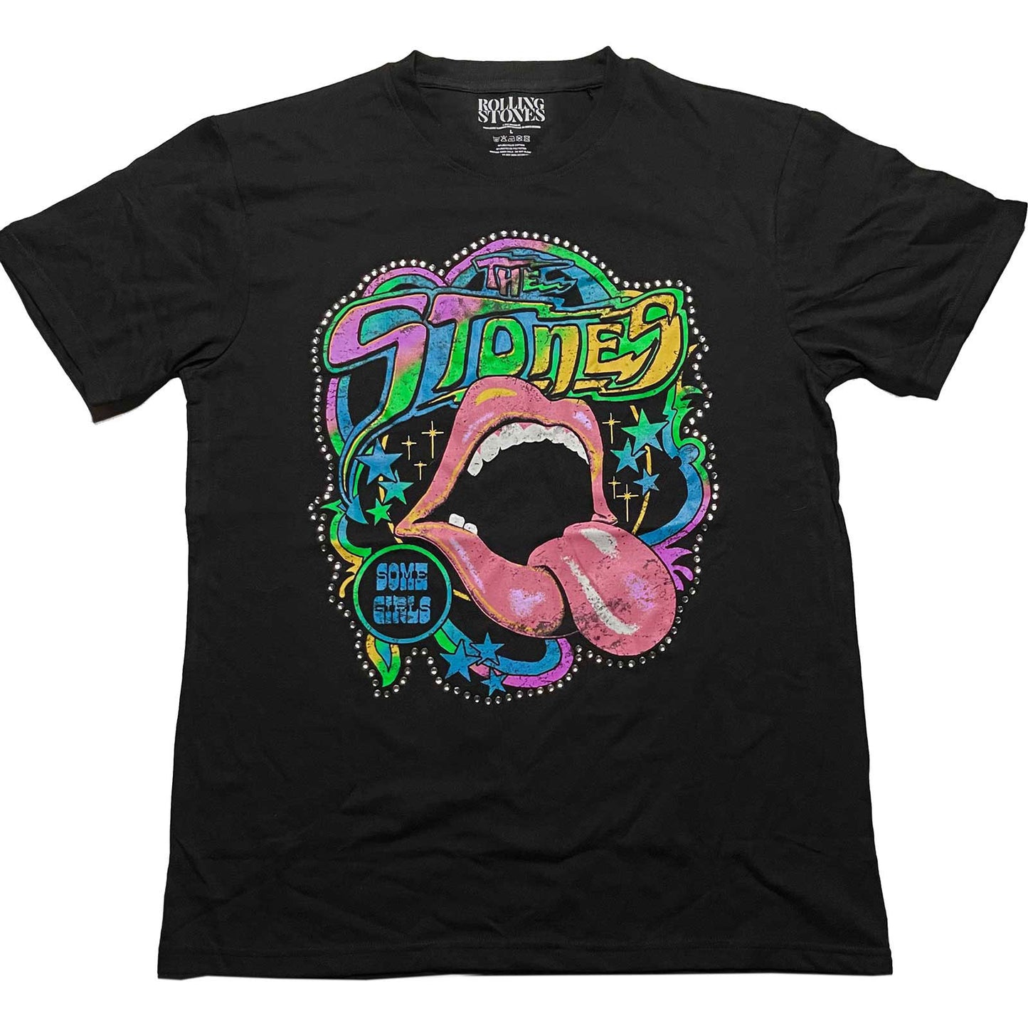 Rolling Stones Some Girls Neon Tongue T-shirt Front