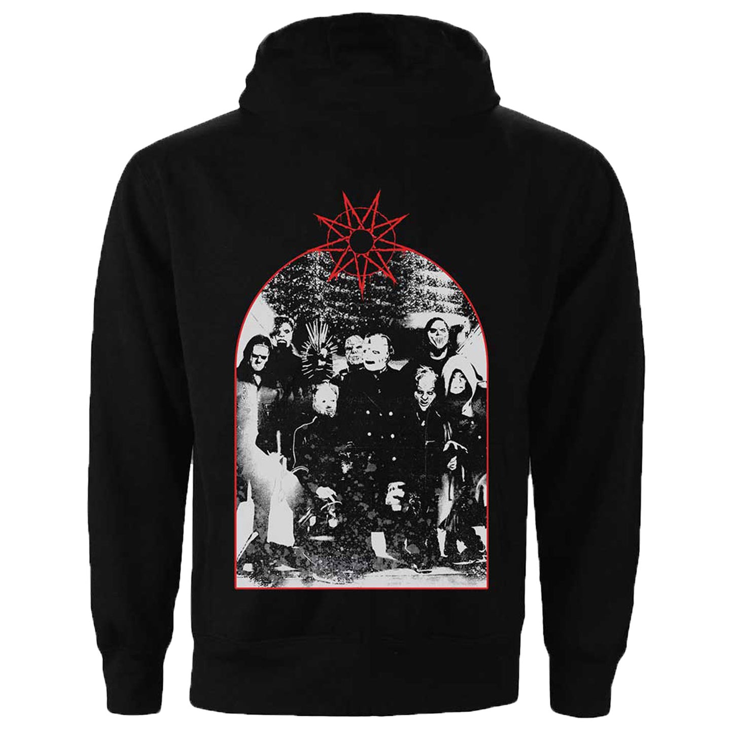 Slipknot Arched Group Photo Hooded Sweatshirt Back